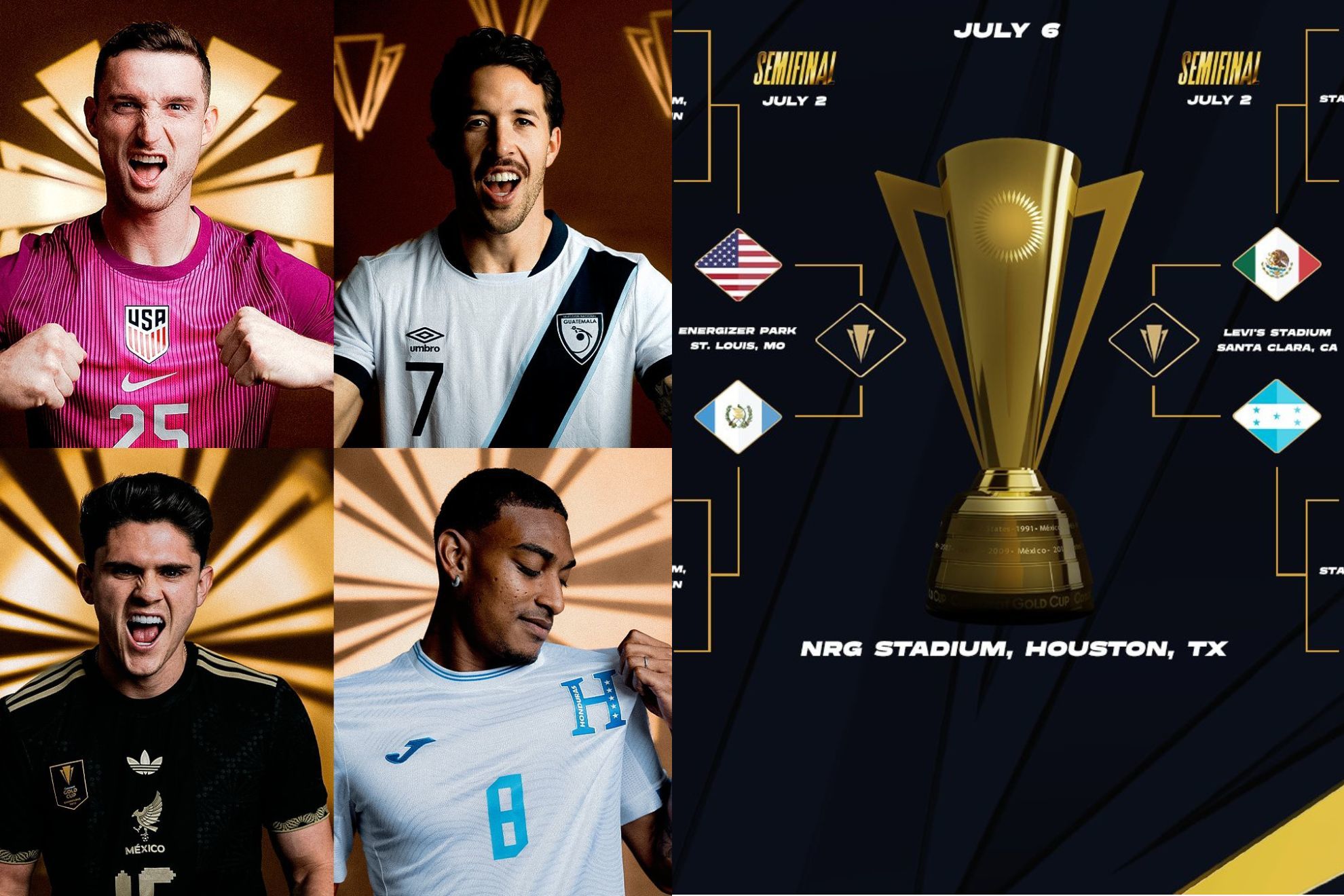 Semifinales de la Copa Oro 2025 X: @GoldCup