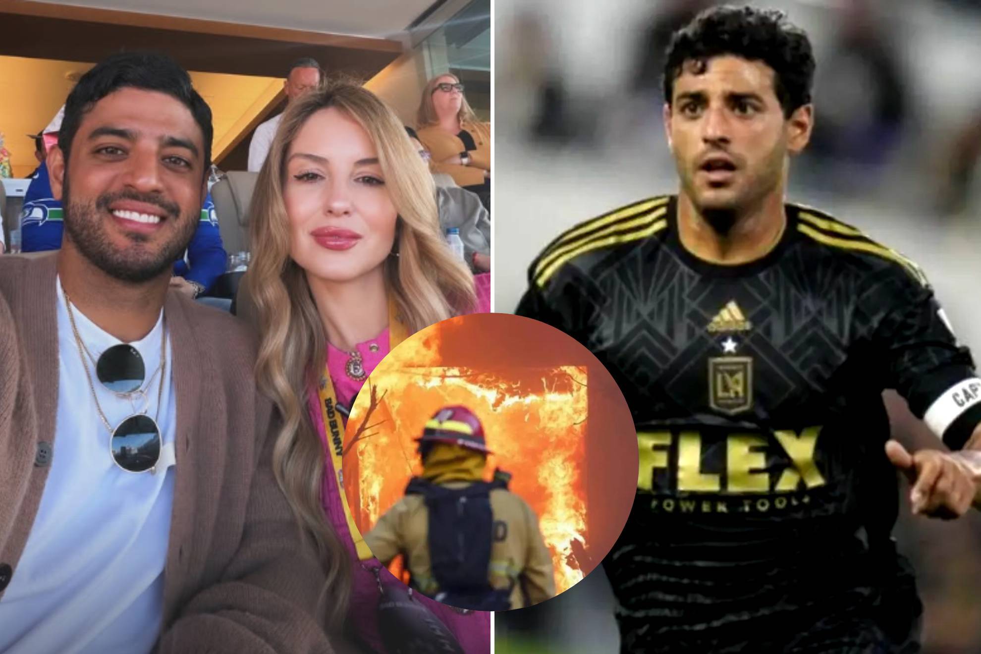 Carlos Vela y su esposa en el Super Bowl LX Capturas IG / X