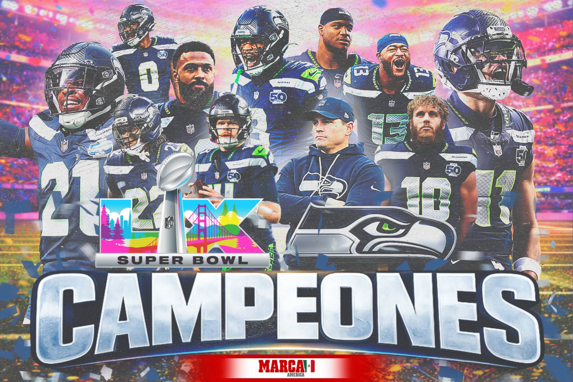 Seahawks gana su segundo Super Bowl. MARCA MX