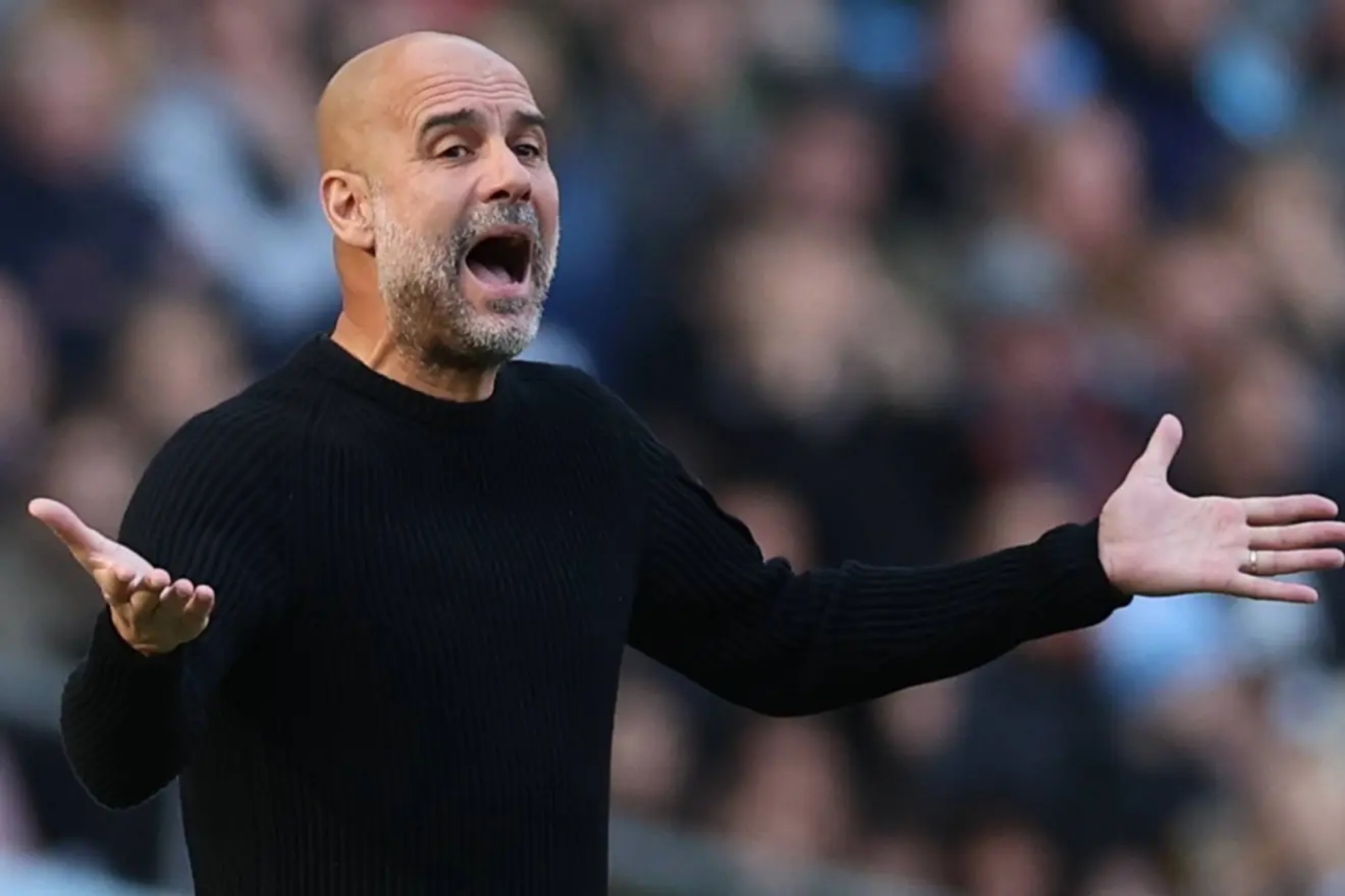 Pep Guardiola, en un partido con el City EFE