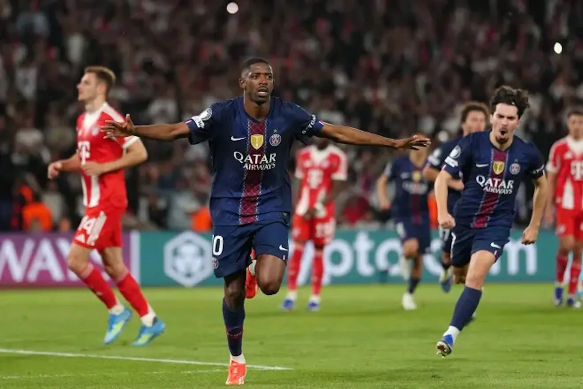 Dembèlè celebra su gol al Bayern
