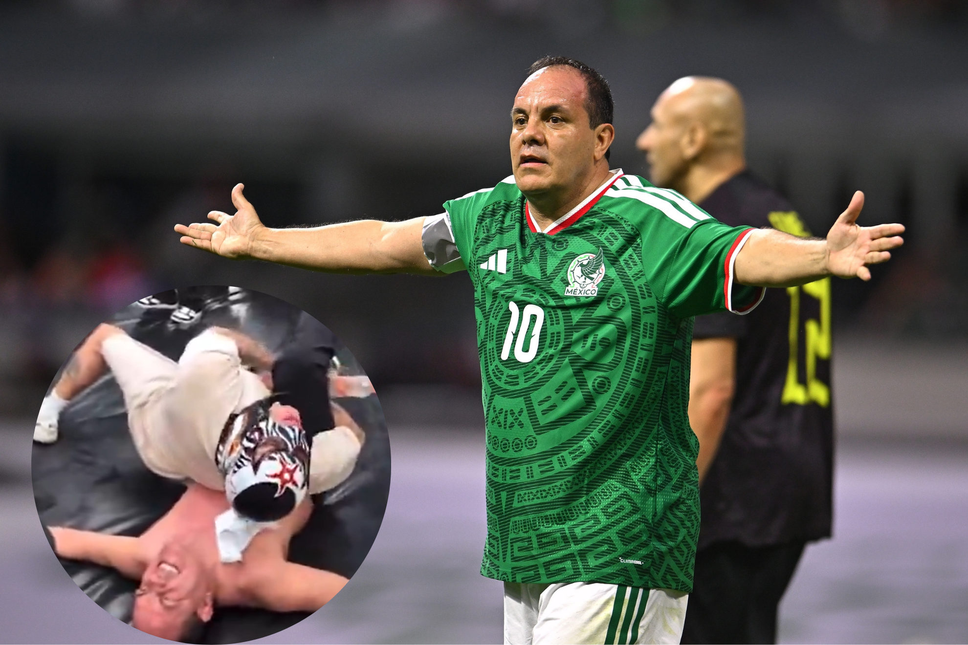 Cuauhtémoc Blanco sufre la furia de Penta Zero Miedo y termina en la lona: Que tome nota Faitelson por si hay pelea /ESPECIAL MEXSPORT
