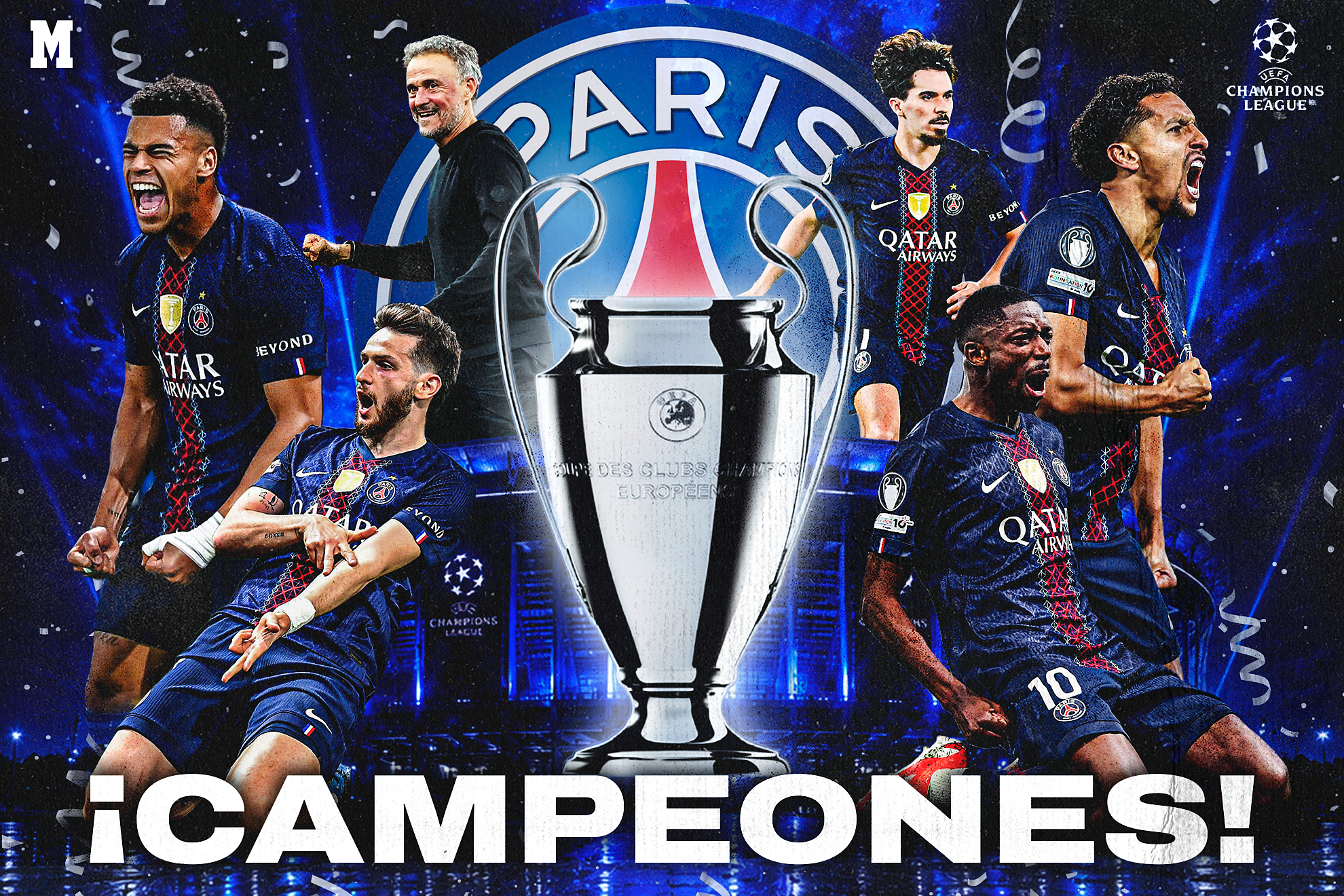 PSG se convirtió en bicampeón de la Champions League tras vencer en penales al Arsenal. /MARCAMX