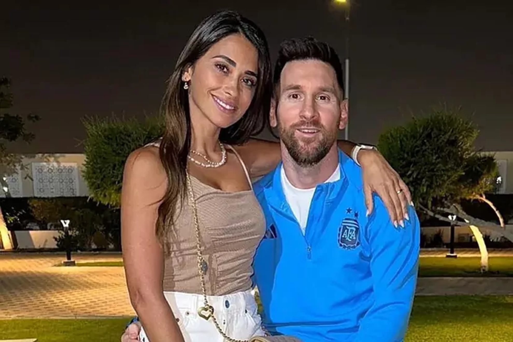 Antonela Roccuzzo y Lionel Messi.