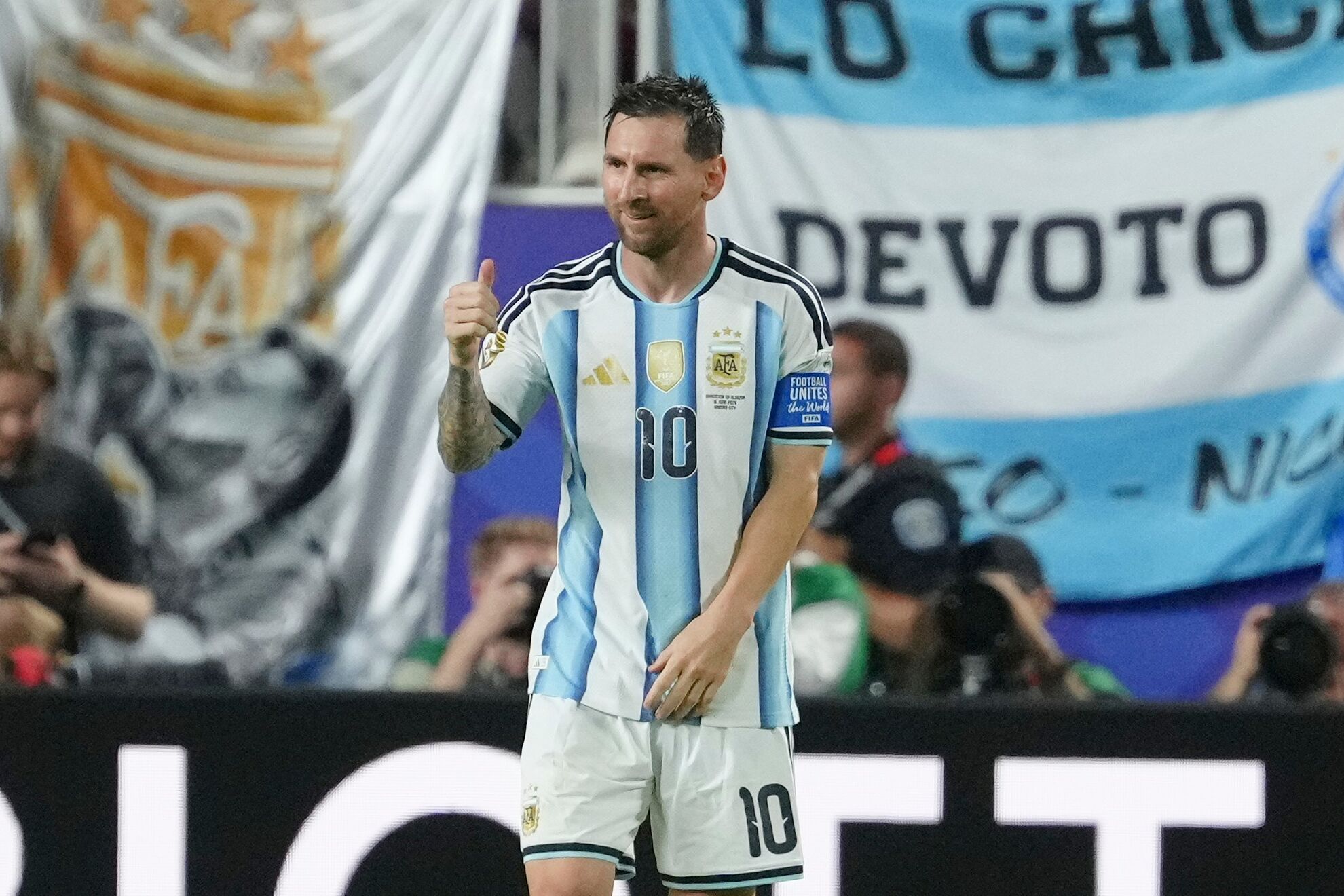 Lionel Messi, tras empatar la marca como máximo goleador en Mundiales