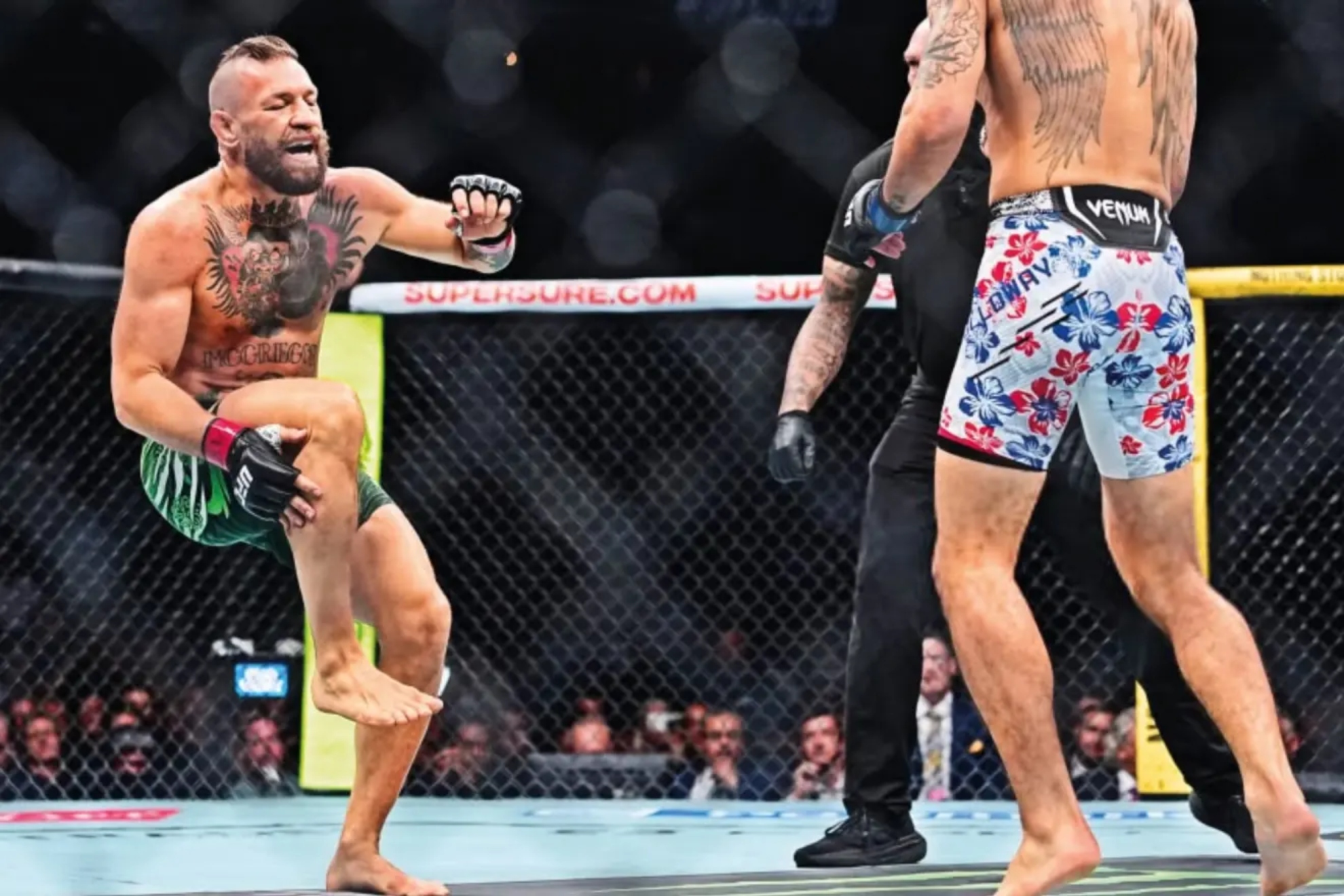 Momento en el que McGregor se lesiona