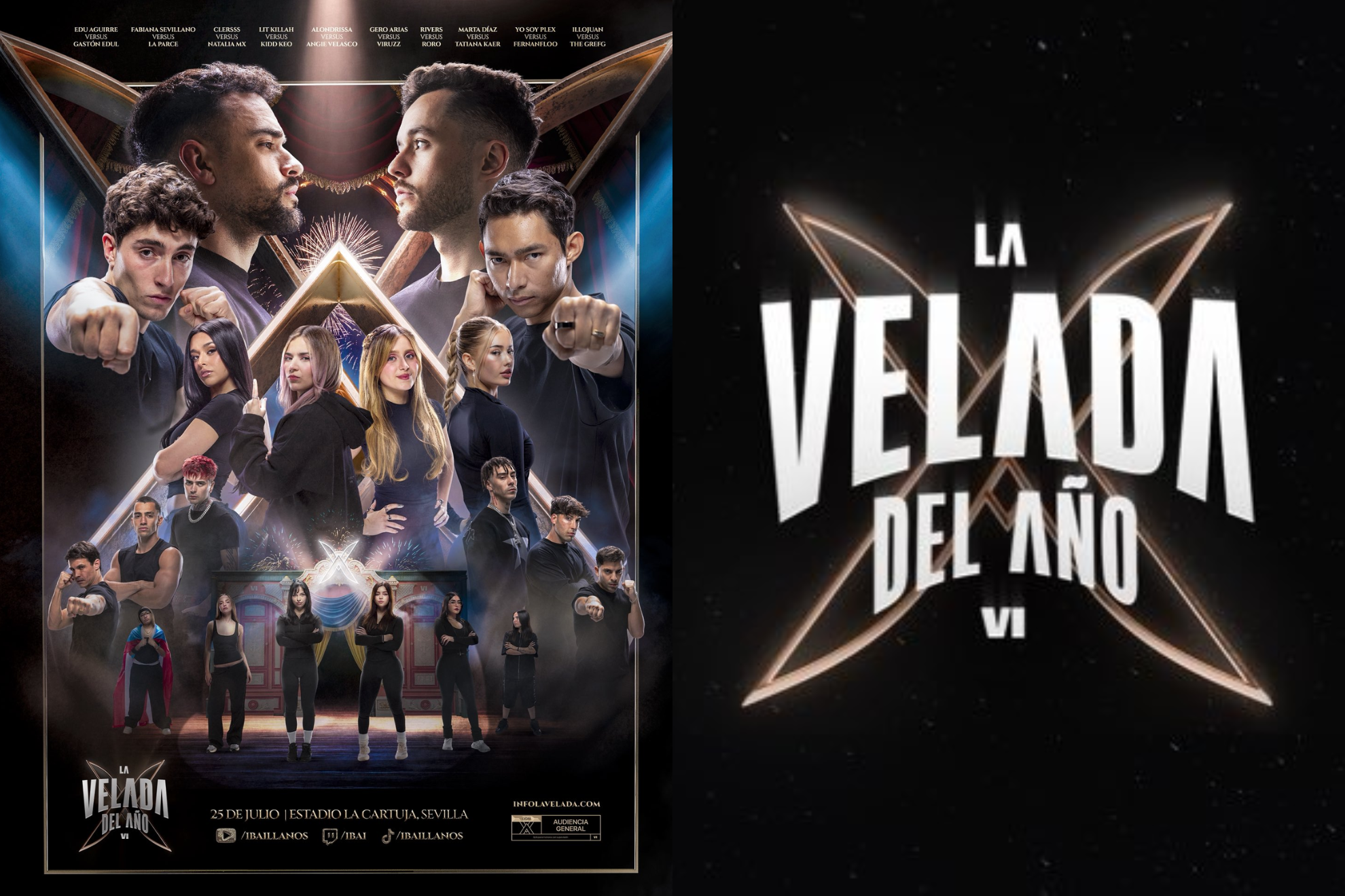 La Velada del Año 6 Cartelera: ¿Quiénes son los peleadores que estarán en el gran evento de este año? /X@IbaiLlanos X@infoLaVelada