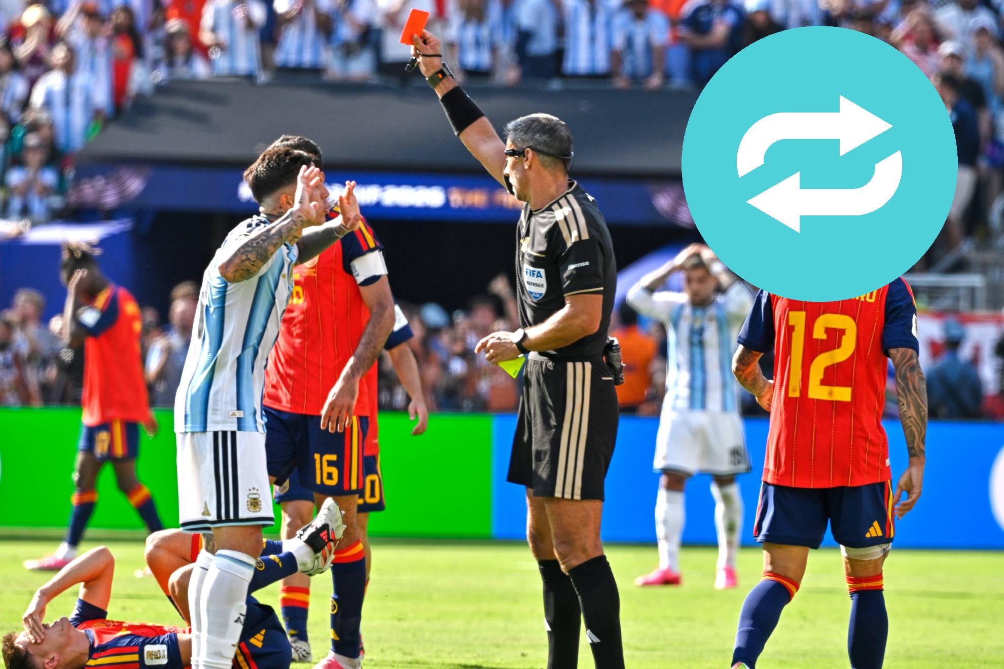 Enzo Fernández fue expulsado por el árbitro Slavko Vincic en la Final del Mundial 2026. MEXSPORT