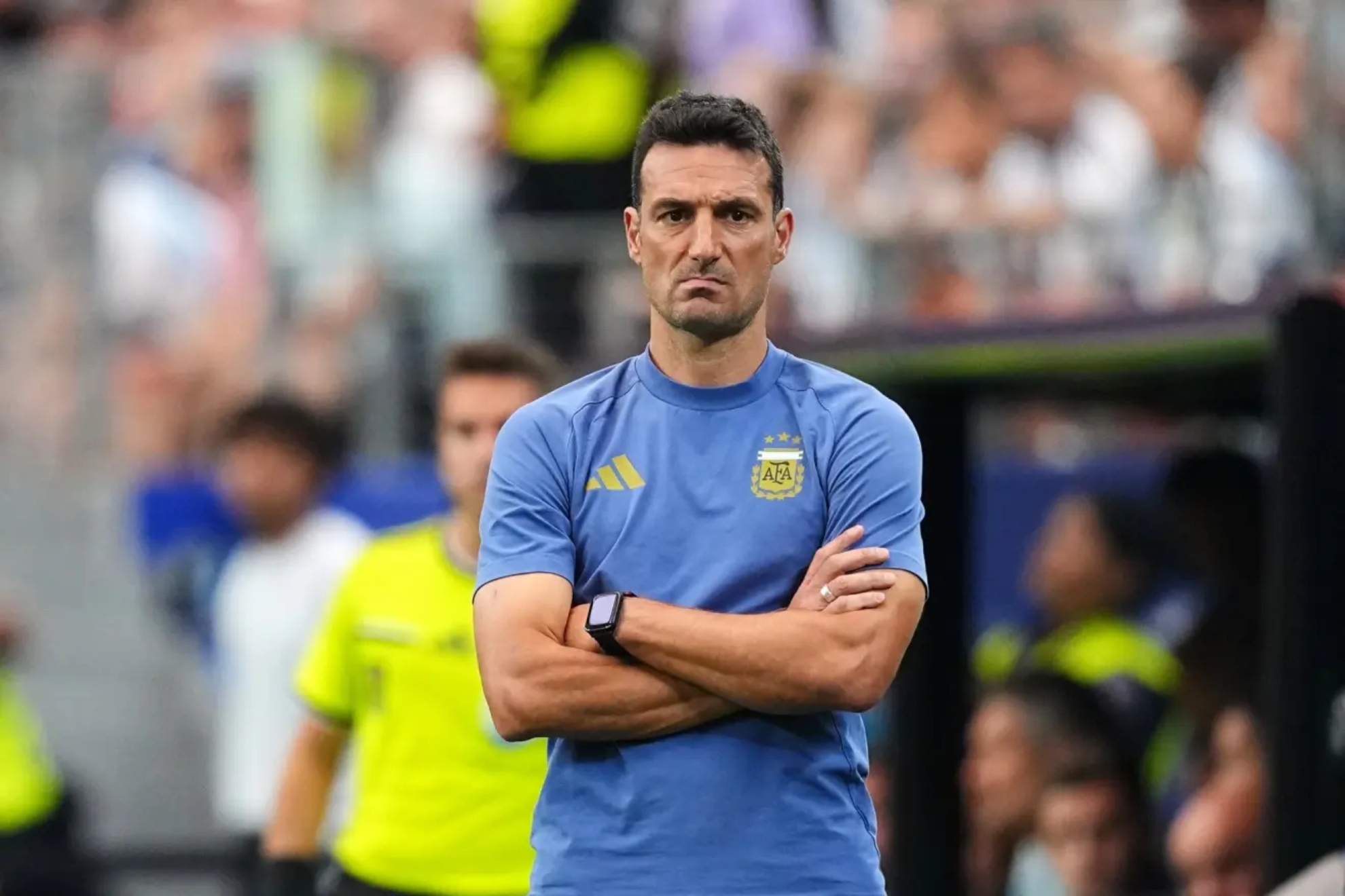 Scaloni, con la selección argentina Julio Cortez