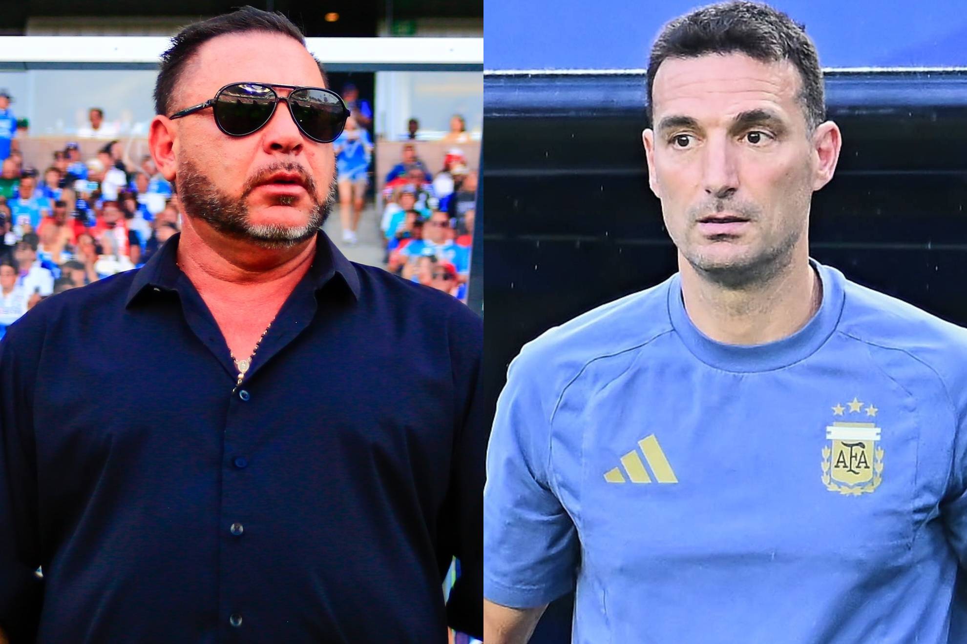 Turco Mohamed y Lionel Scaloni. MEXSPORT