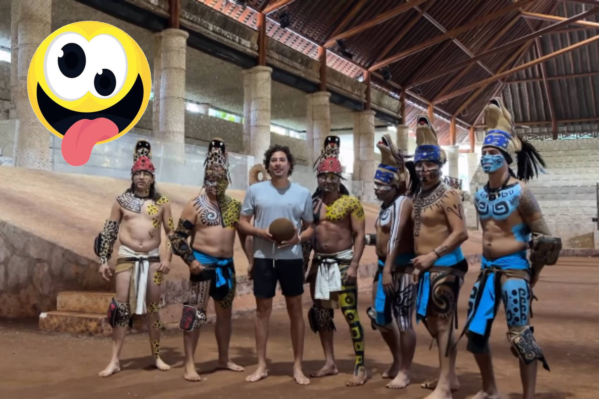 Guillermo Ochoa en el juego de pelota. Instagram @yosoy8a