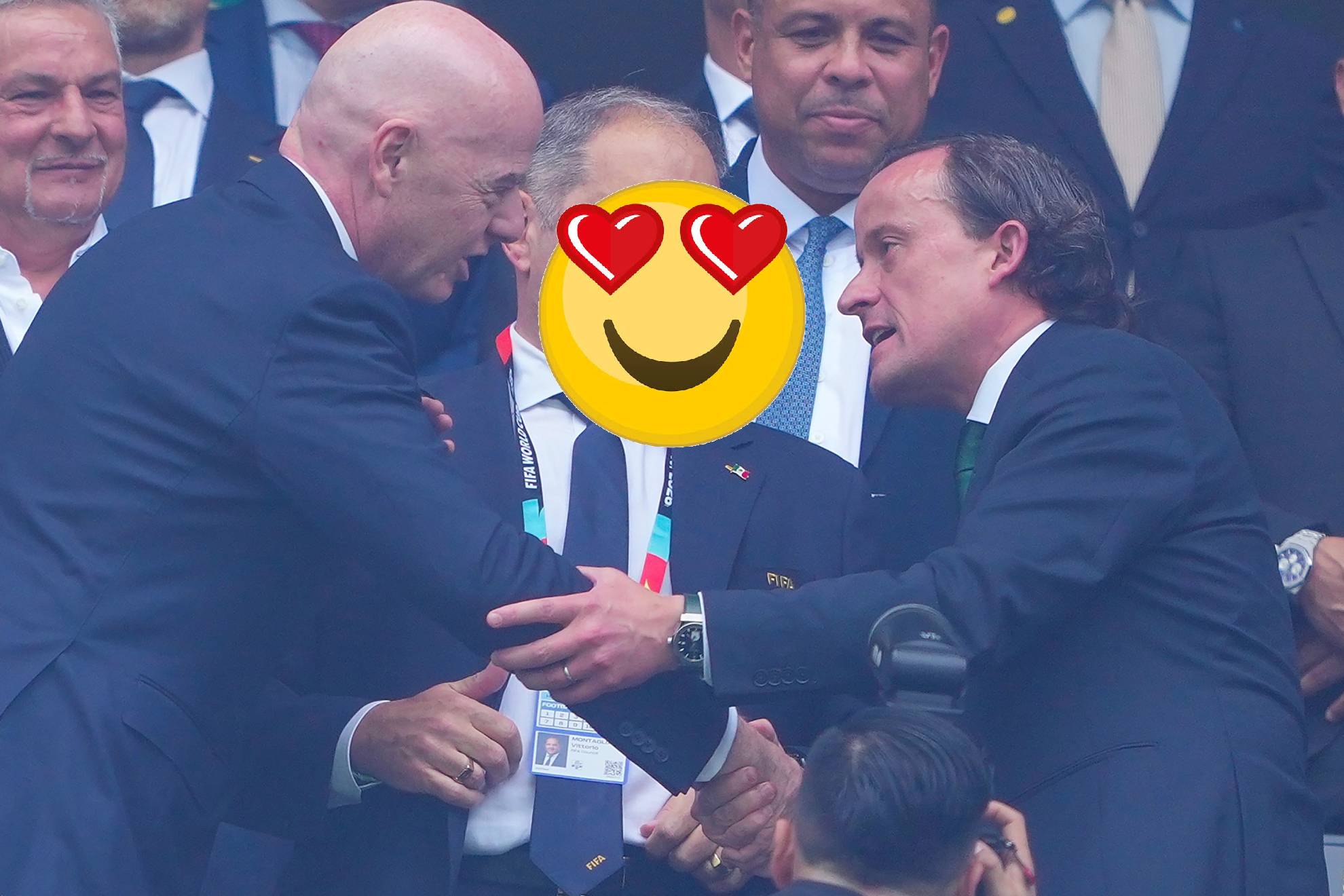 Gianni Infantino y Mikel Arriola. MEXSPORT
