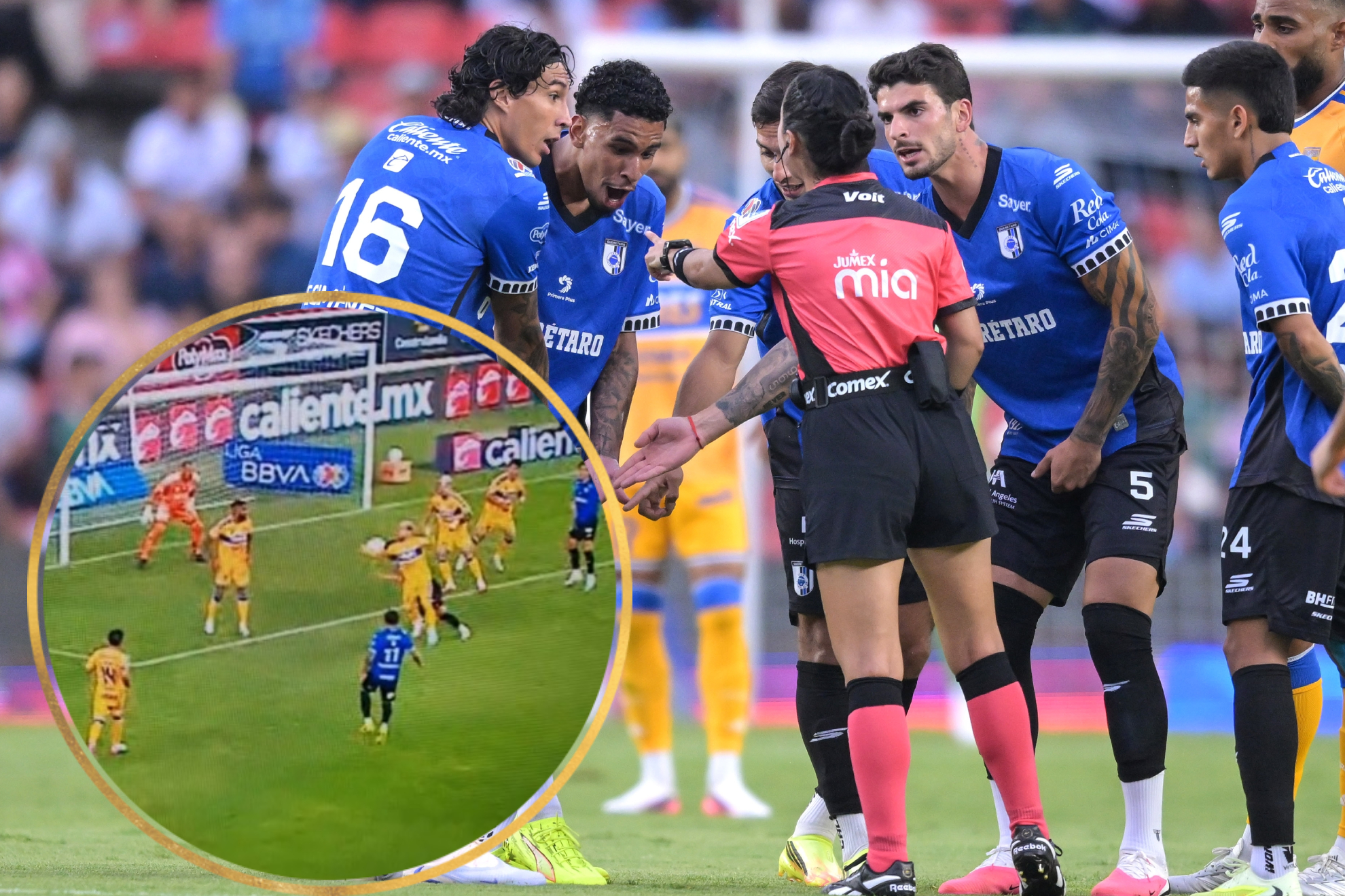 Katia Itzel no ha tenido un buen desempeño en el juego entre Gallos y Tigres.