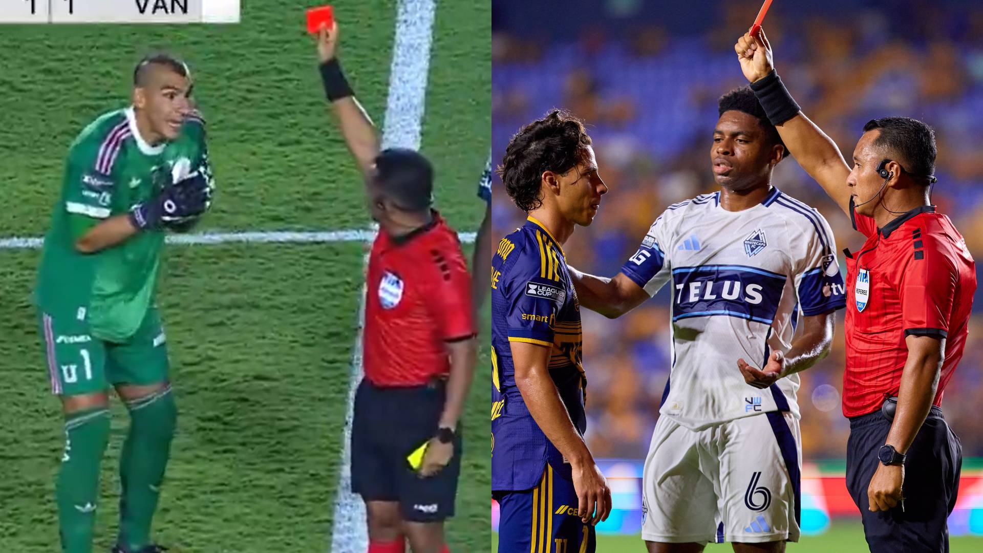 Nahuel Guzmán y Diego Lainez expulsado por Iván Barton.