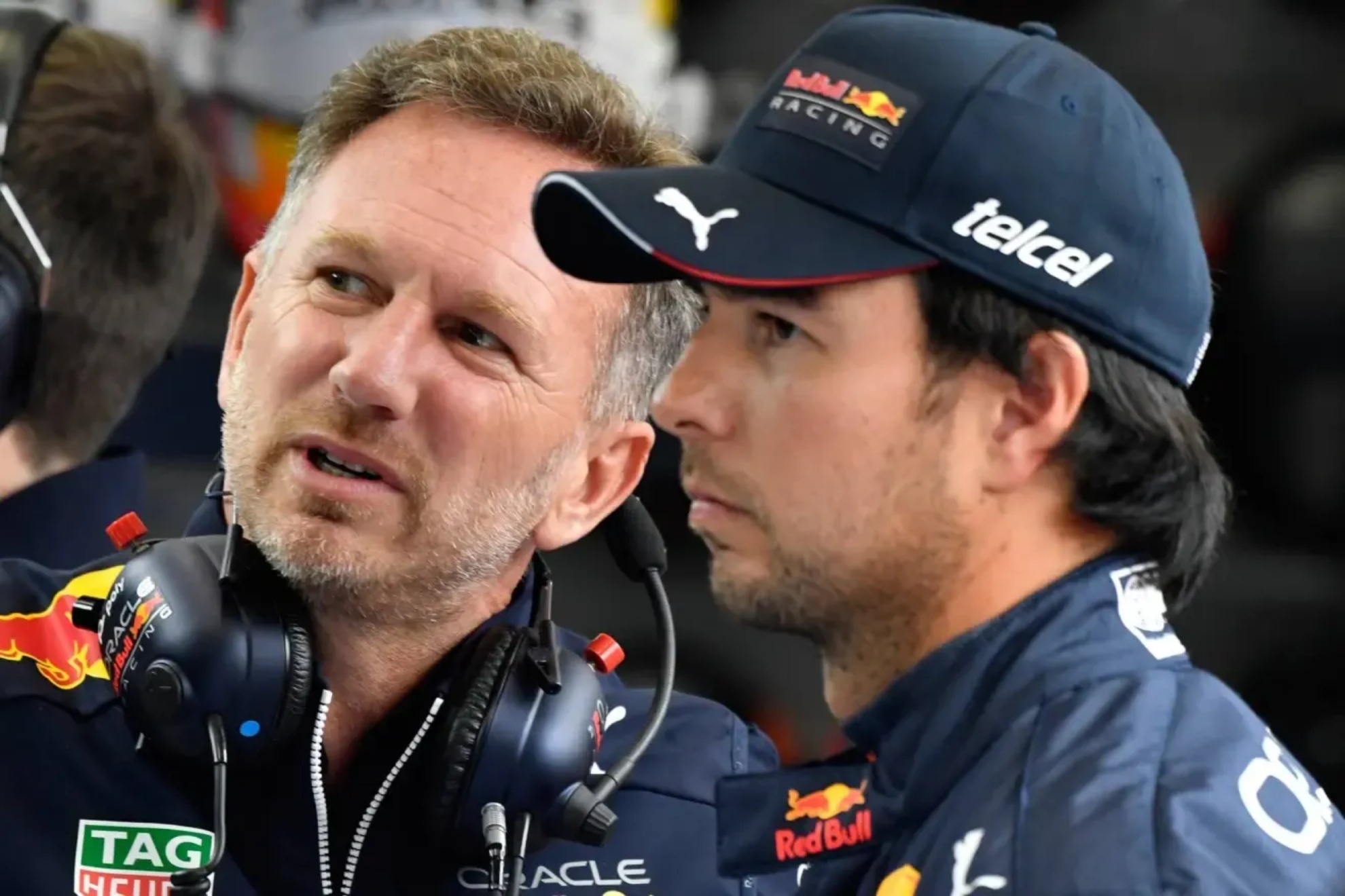 Horner y Checo, en su etapa en Red Bull LAPRESSE
