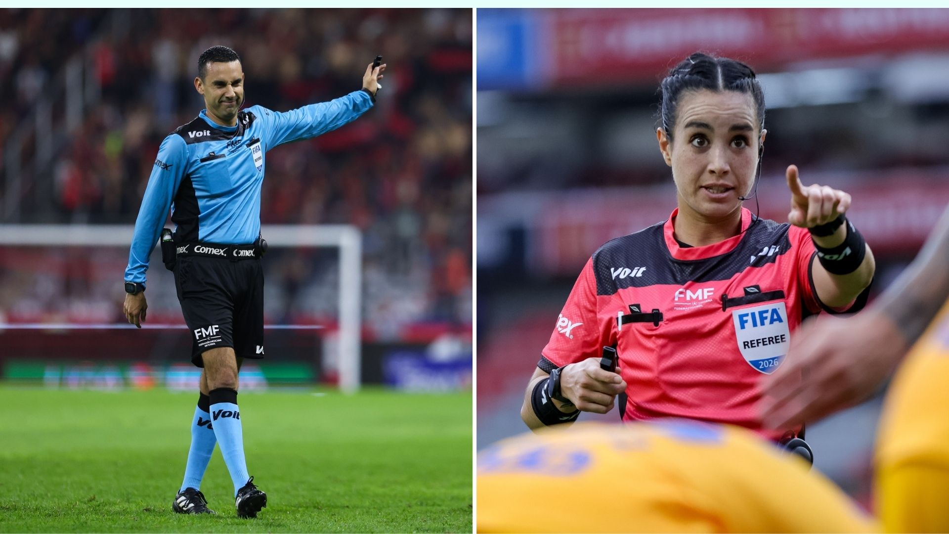 Katia Itzel y César Ramos, árbitros de Liga MX, son reconocidos por la FMF / ESPECIAL