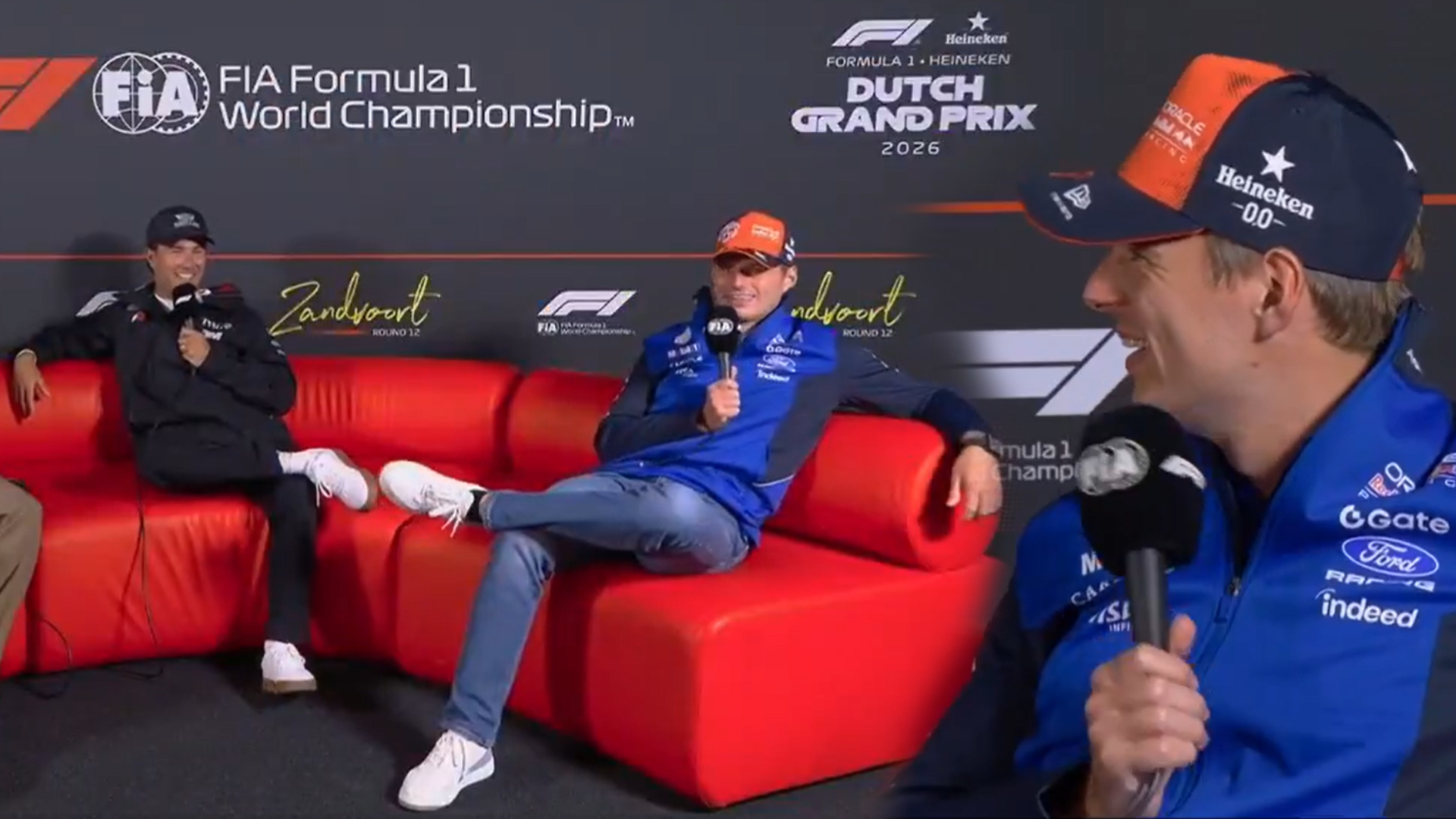 La reacción del neerlandés a la insistencia de Sergio Pérez / F1