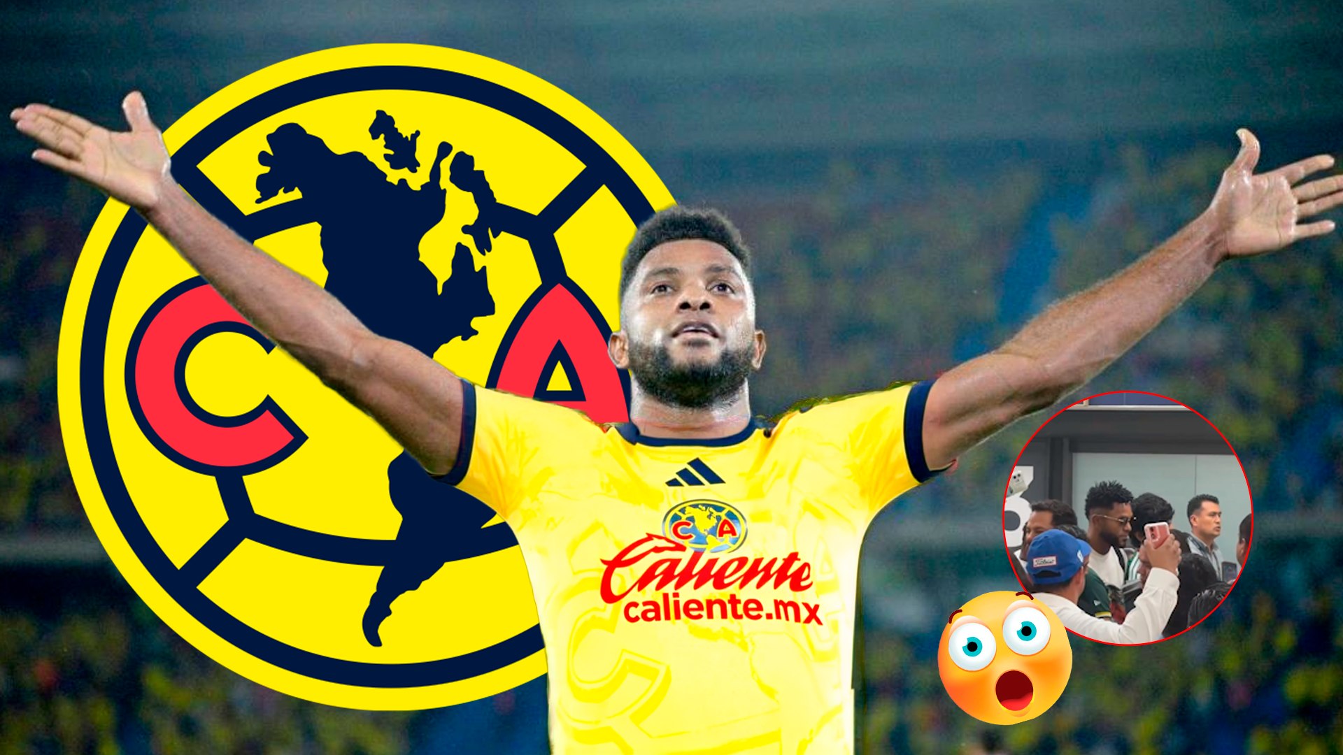 El delantero colombiano arribó a la capital mexicana entre muestras de cariño de los seguidores azulcremas, que le dieron una cálida bienvenida. La afición del América aprovechó su llegada para acercarse a Borja y mostrarle su ilusión por verlo pronto con la camiseta de las Águilas