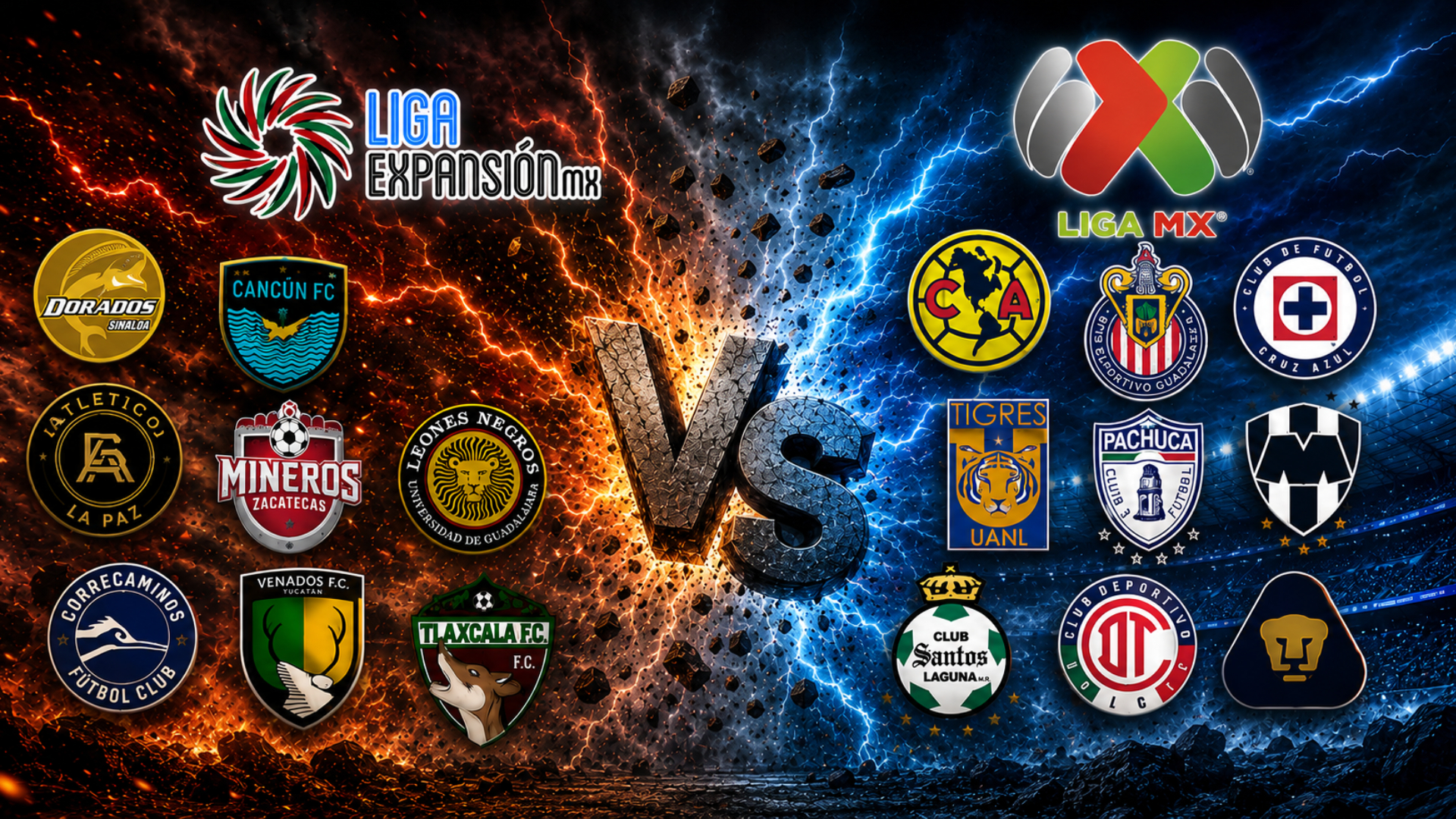 Clubes de Expansión MX y Liga MX. IA