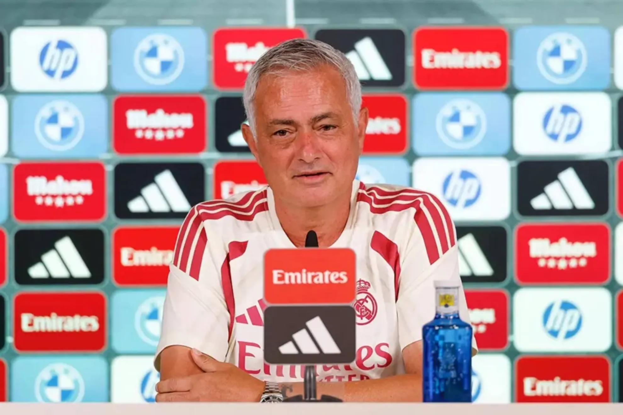 Mourinho, durante su rueda de prensa previa al duelo con el Espanyol