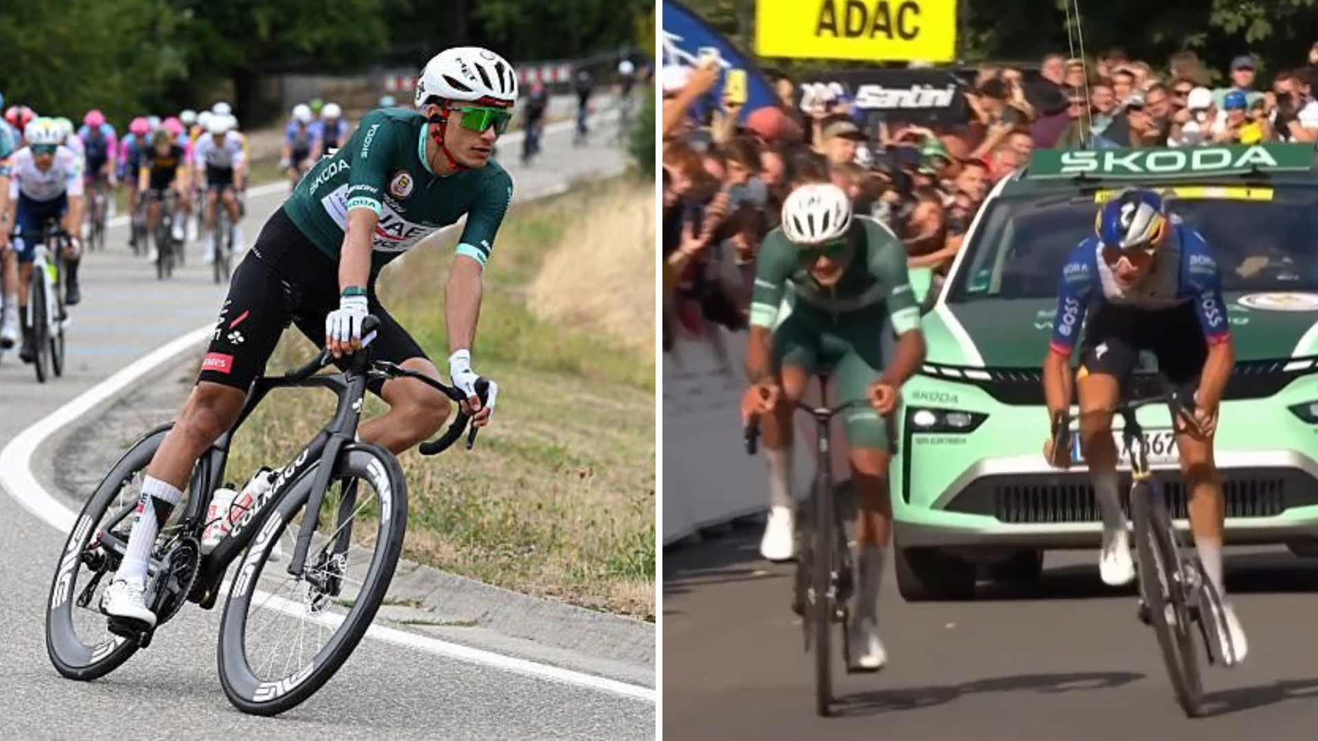 Isaac del Toro se adueña del liderato, y con una cómoda ventaja acaricia el Tour de Alemania /X@TeamEmiratesUAE X@RodriSabato