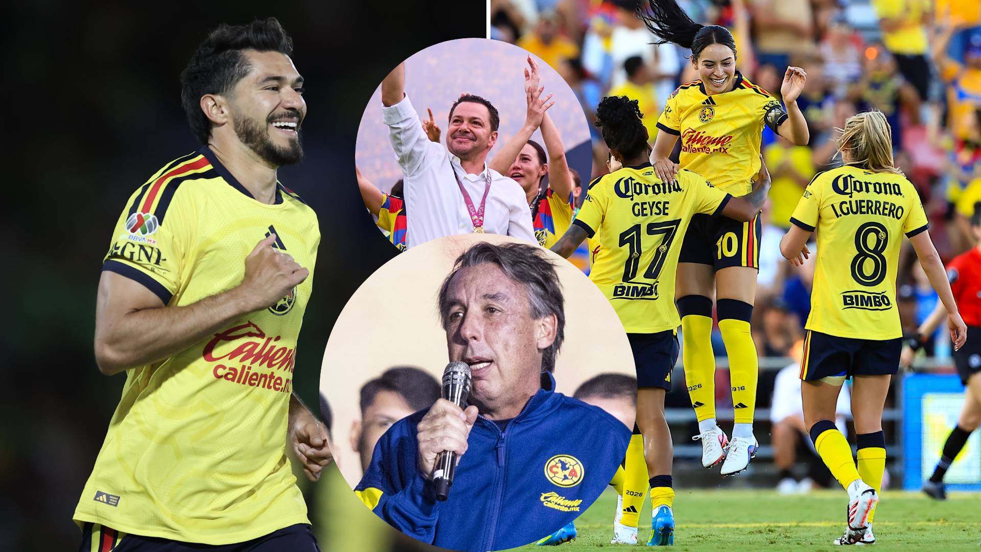 Santiago Bañós y Emilio Azcárraga Jean disfrutan de los buenos resultados del América