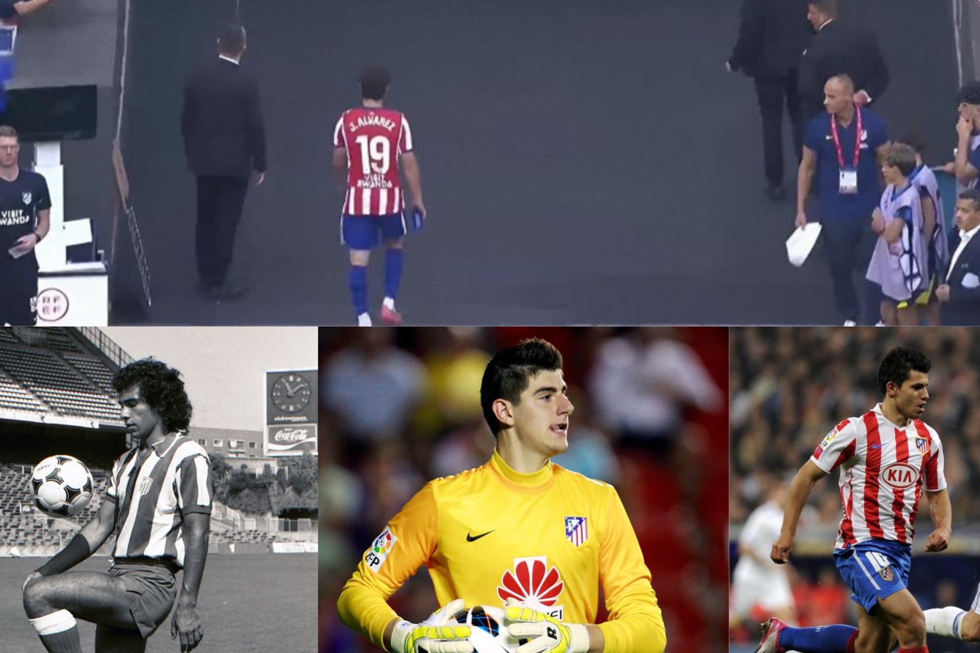 Julián Álvarez, Hugo Sánchez, Courtois y Sergio Agüero.