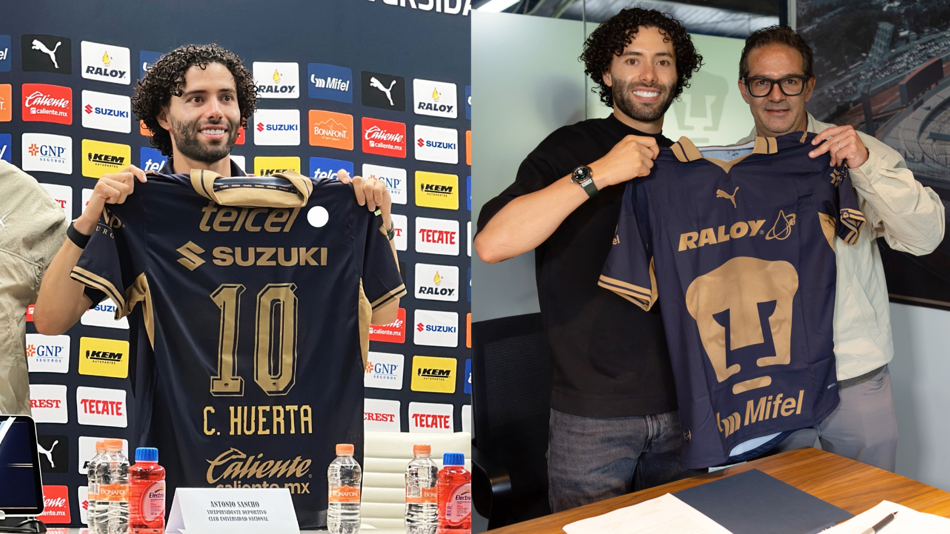 César Huerta no podía usar el número 12 como su etapa anterior / Pumas UNAM