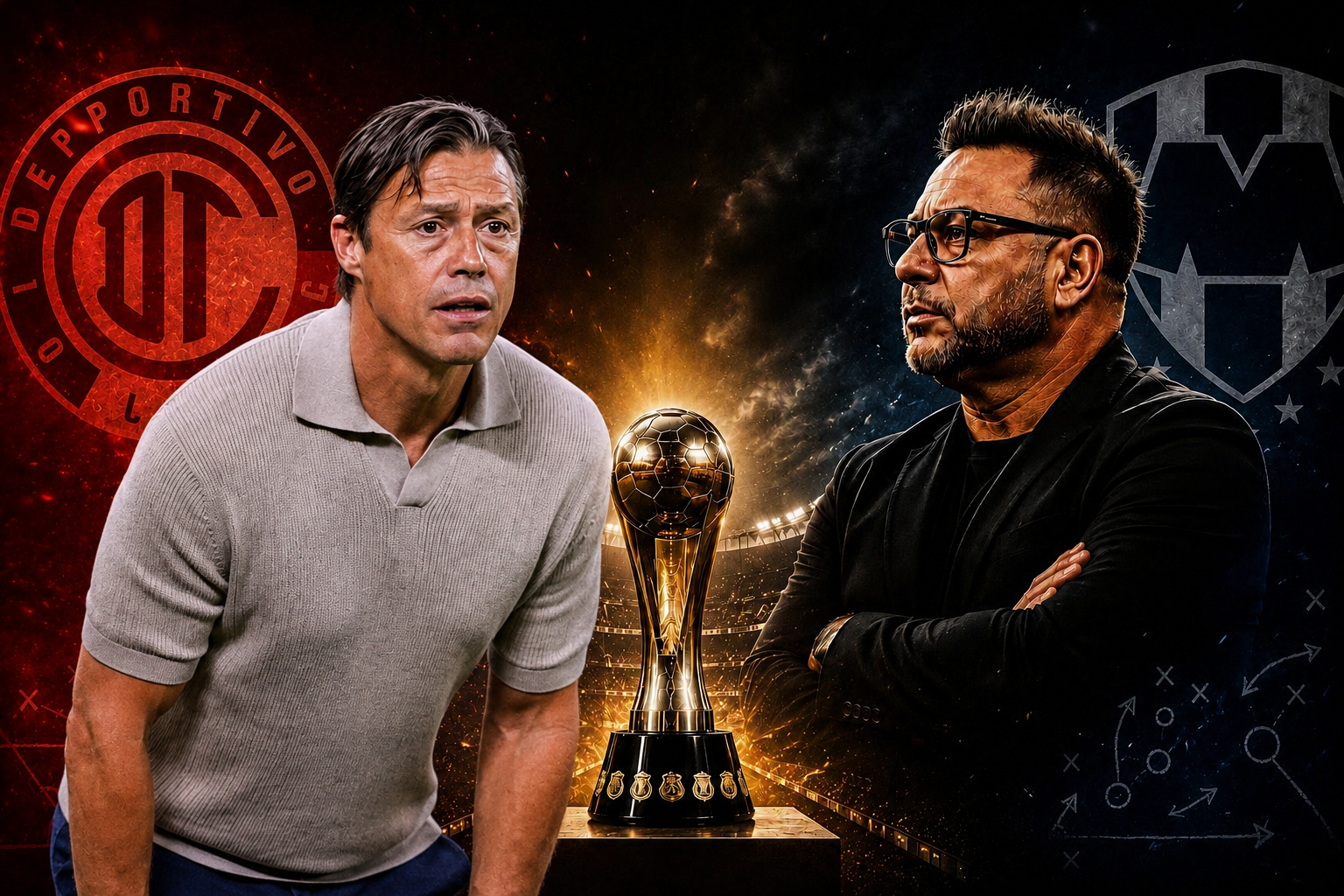 Almeyda y Mohamed. Imagen creada con IA.