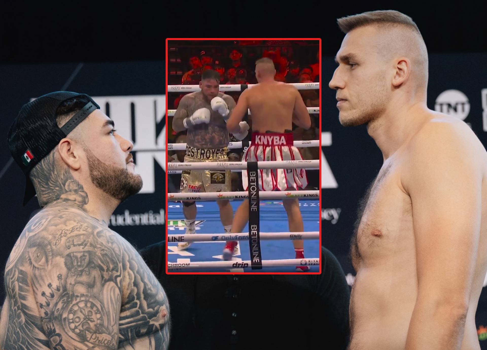 Andy Ruiz y Damian Knyba en el pesaje