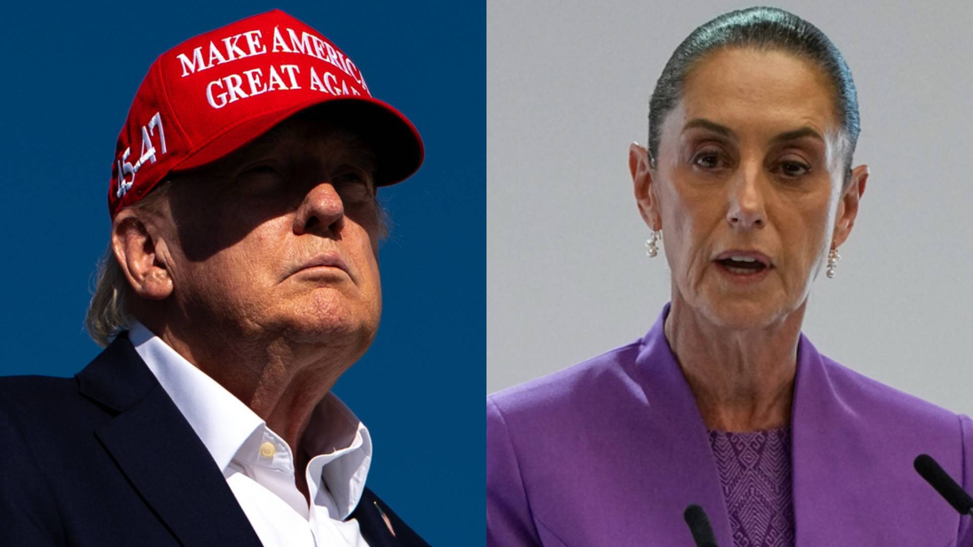 Donald Trump y Claudia Sheinbaum. LAPRESSE