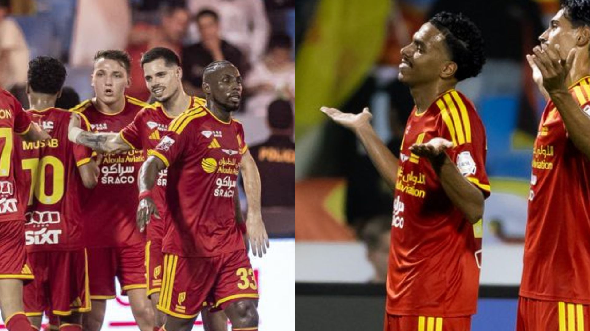 Julián Quiñones tuvo ocasiones para marcar y se mantuvo activo en ataque, mientras Ivan Toney firmó un doblete que puso suspenso al cierre. / ESPECIAL X @Alqadsiah