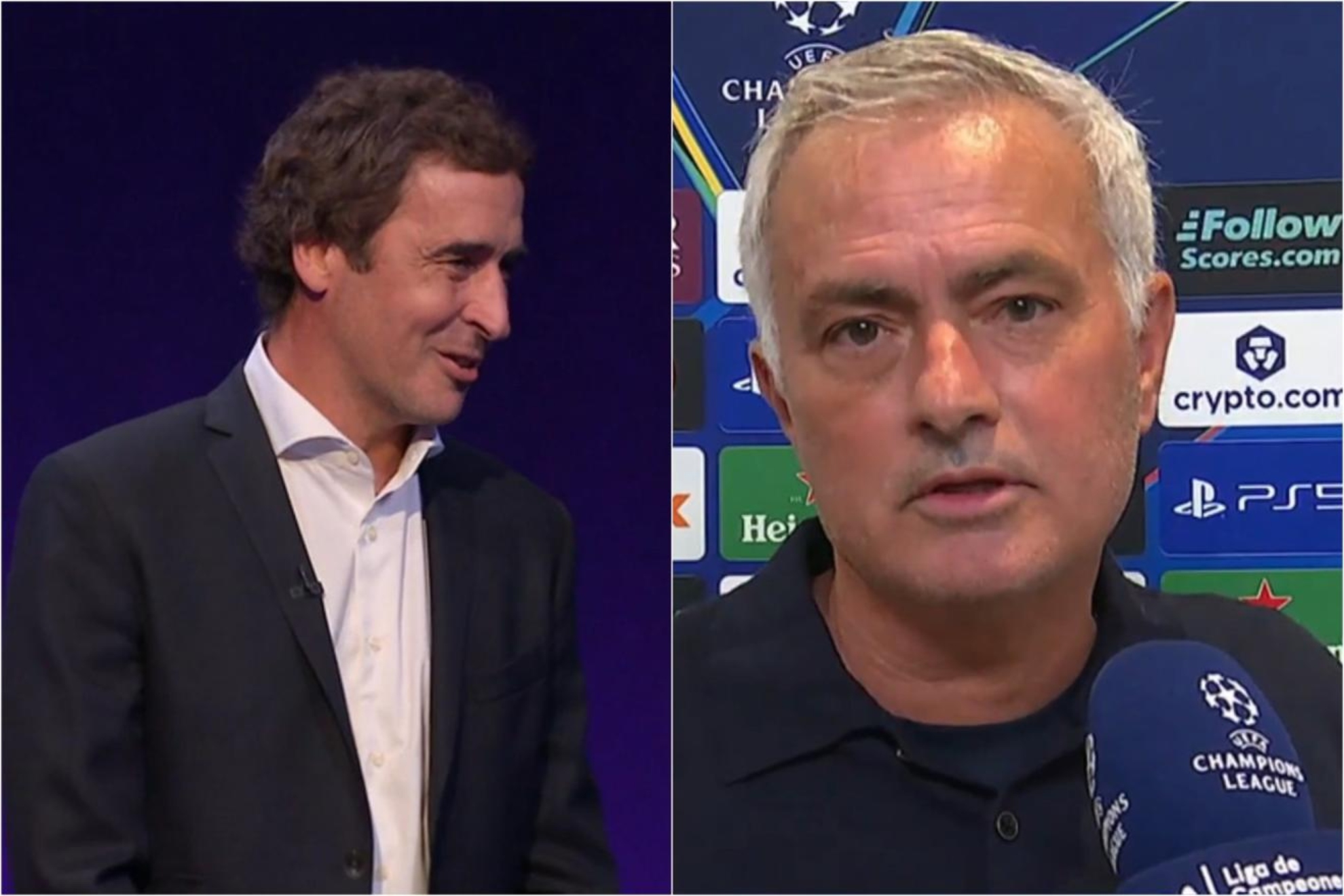 Raúl González y Mourinho.
