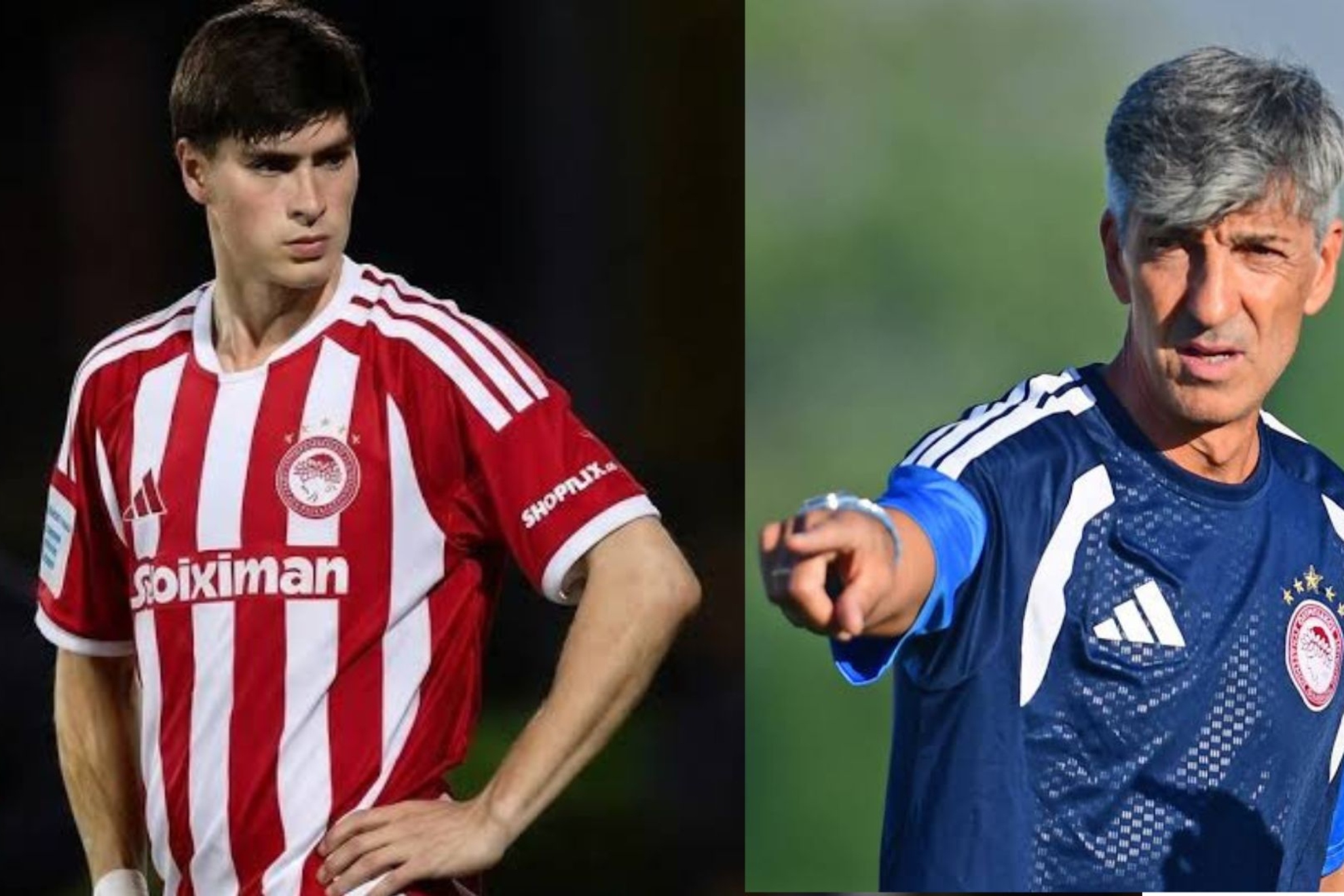 Armando González e Imanol Alguacil. olympiacos.gr