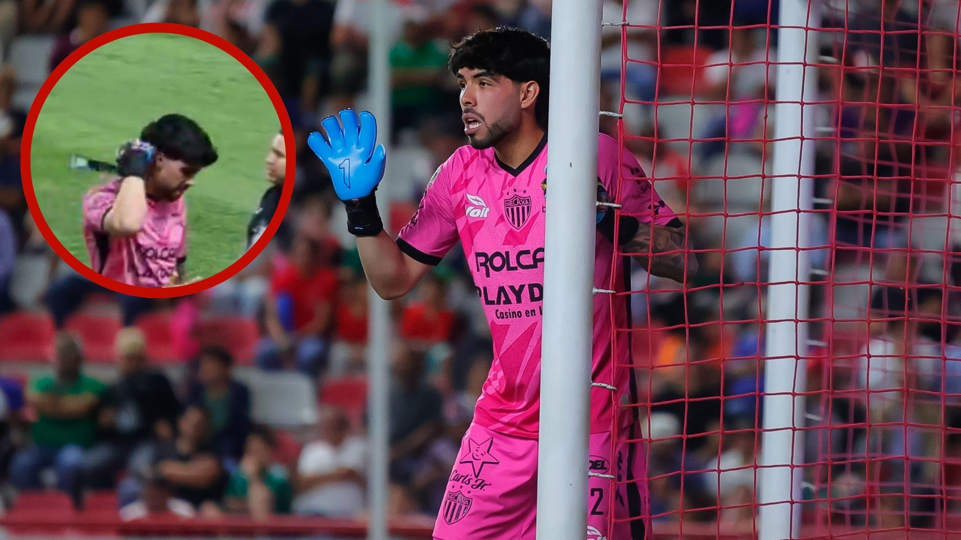 El arquero de los Rayos reaccionó ante los reclamos de la grada tras la derrota en el Estadio Victoria. / ESPECIAL MEXSPORT