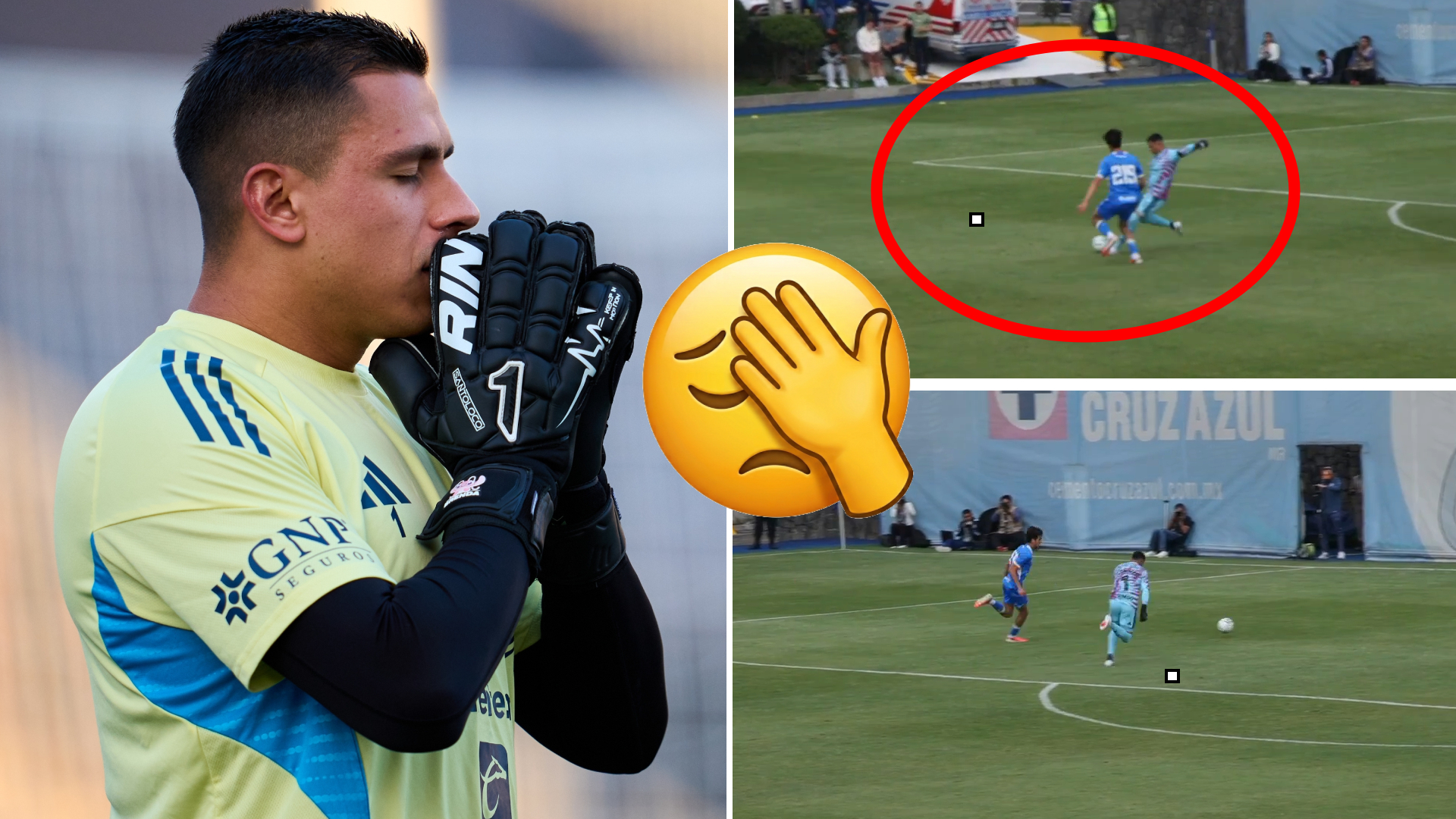 El portero de 29 años no despejó a tiempo ante Íñigo Cuesta / Cruz Azul