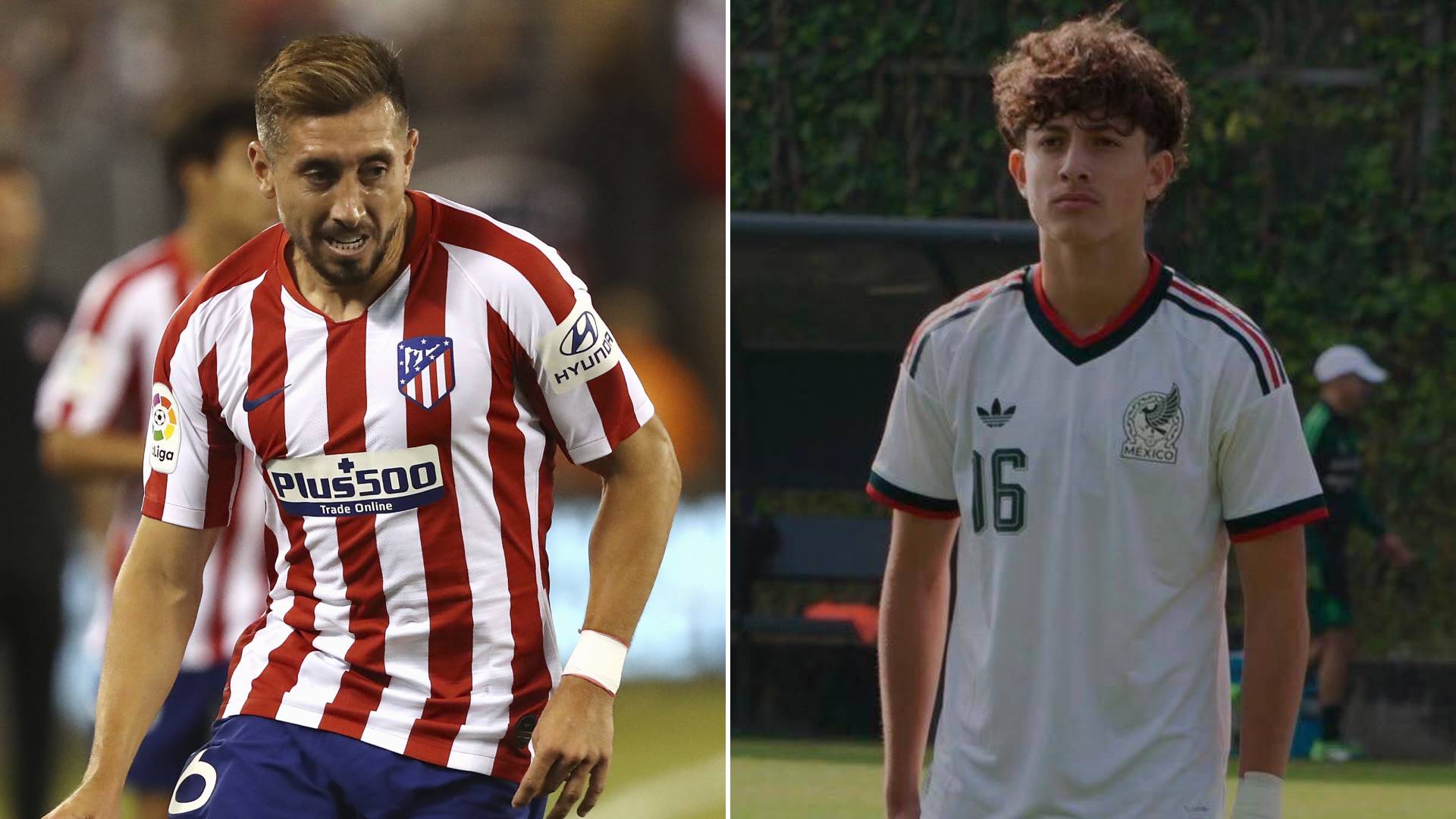 Hector Herrera y su hijo David, quien ya ha sido convocado con México Sub-15 / Especial