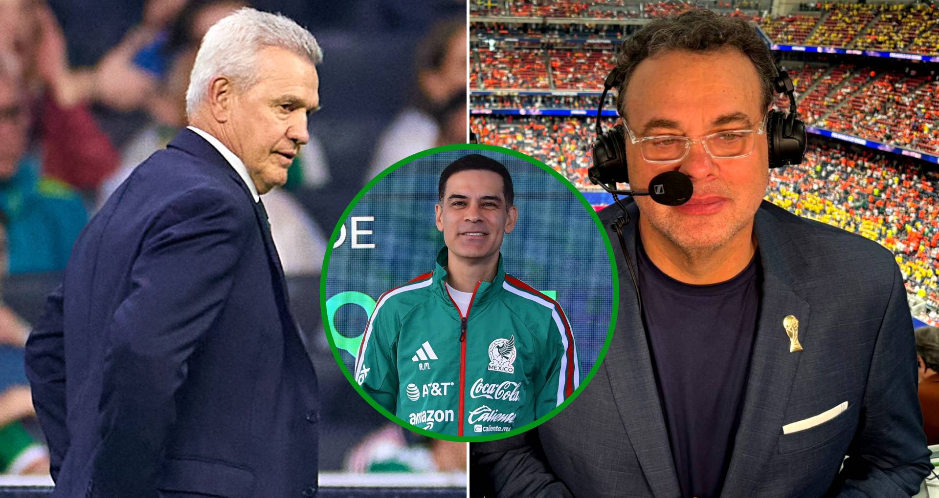 Javier Aguirre / Rafael Márquez / David Faitelson MEXSPORT / Captura X