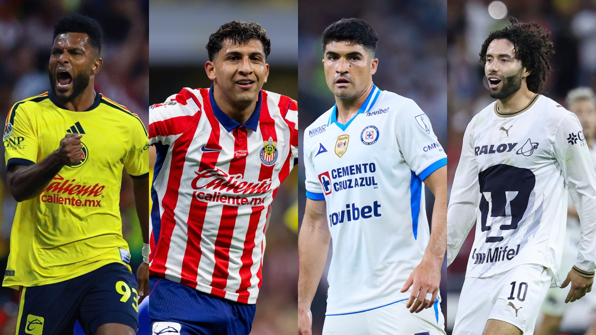 América - Guadalajara - Cruz Azul - Pumas