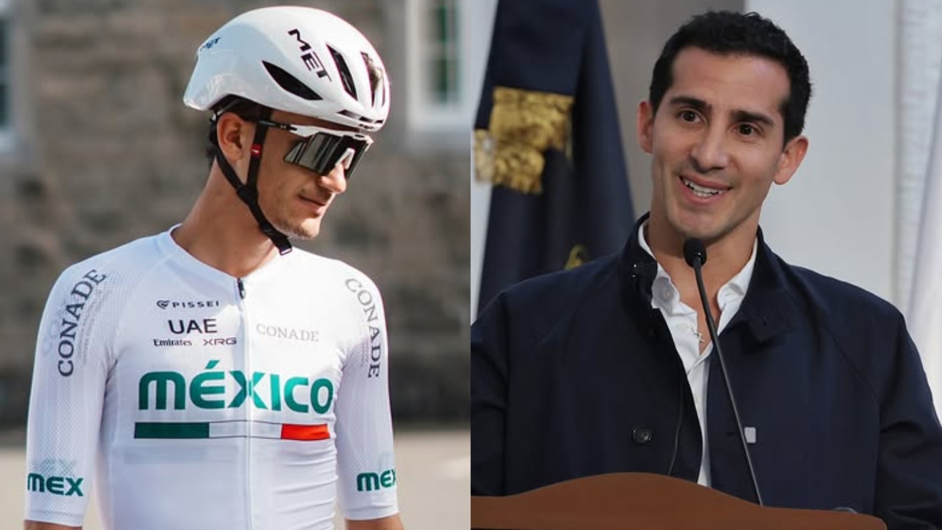 Rommel Pacheco (der.) tiene confianza que Issac del Toro pueda competir en Los Angeles 2028 ESPECIAL