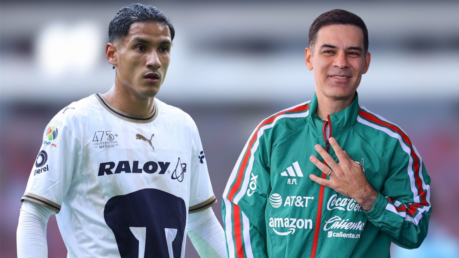 Uriel Antuna y Rafael Márquez. MARCAMX