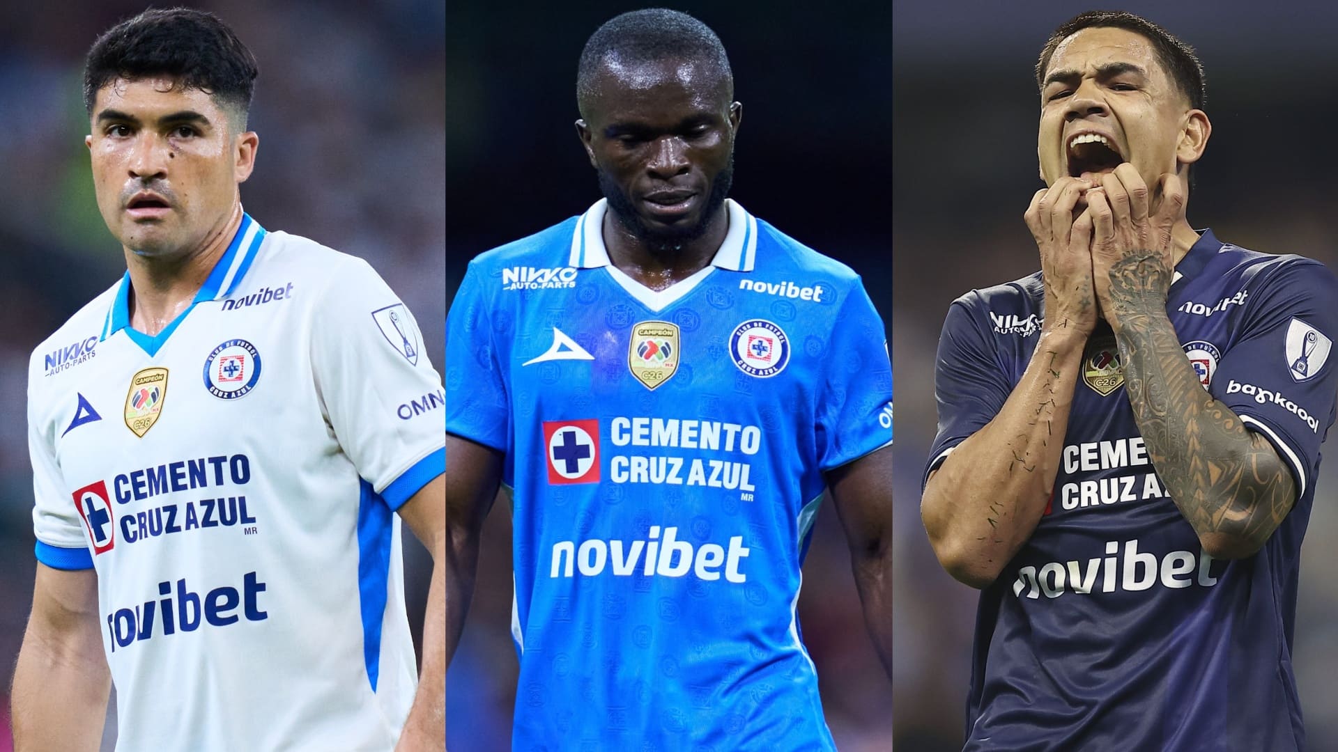 Nico Ibáñez, Christian Ebere y Toro Fernández son el Talón de Aquiles de Cruz Azul. MEXSPORT