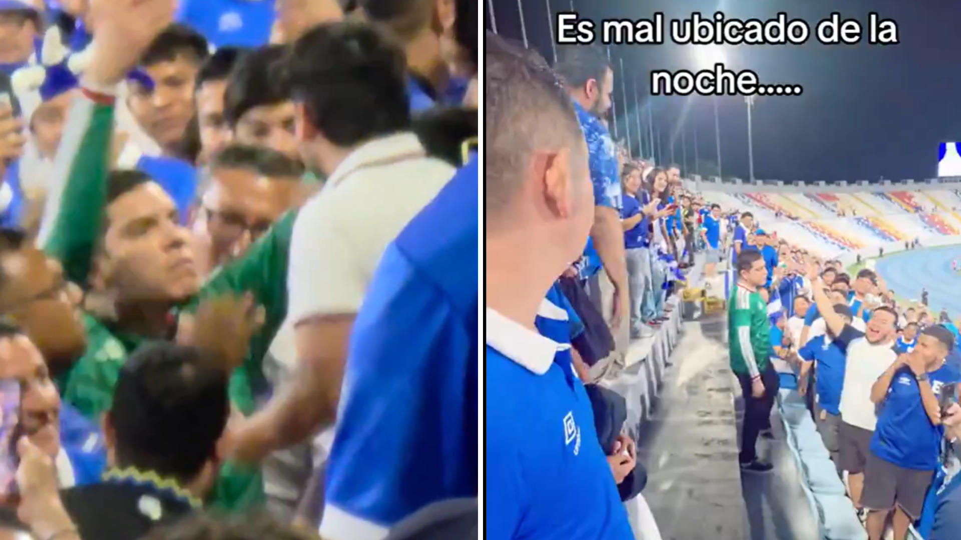 Agreden a aficionado con playera de Selección Mexicana en partido de El Salvador vs Martinica /X@AnonimoSV503