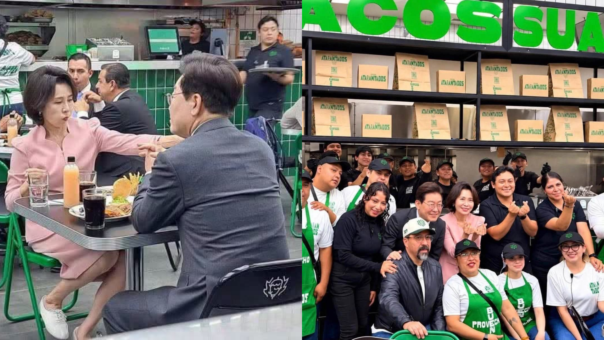 El mandatario de Corea del Sur probó los tacos en CDMX. / ESPECIAL