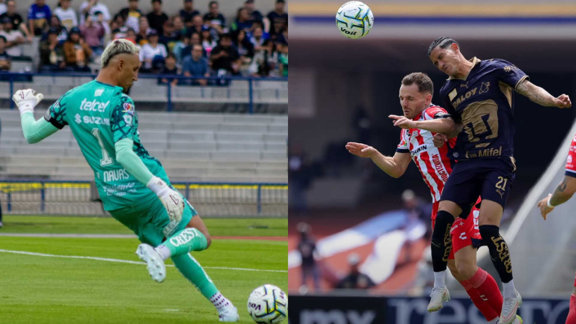 Error de Keylor Navas le costó caro a Pumas. / ESPECIAL