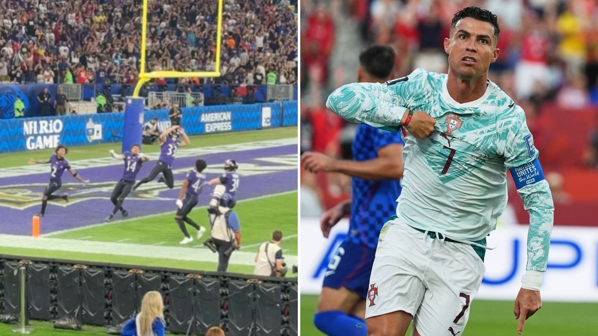 Ravens - Dallas: El SIUUU de Cristiano Ronaldo aparece en el Maracaná / ESPECIAL