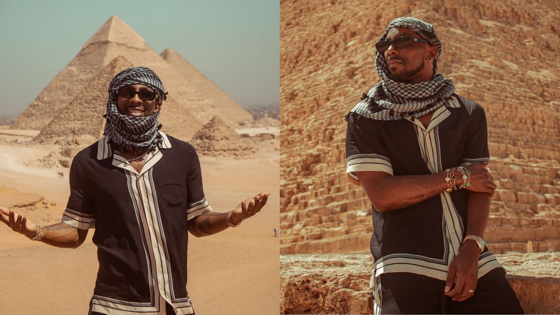 Julián Quiñones visitó las famosas y milenarias pirámides de Egipto IG @julianquinones33