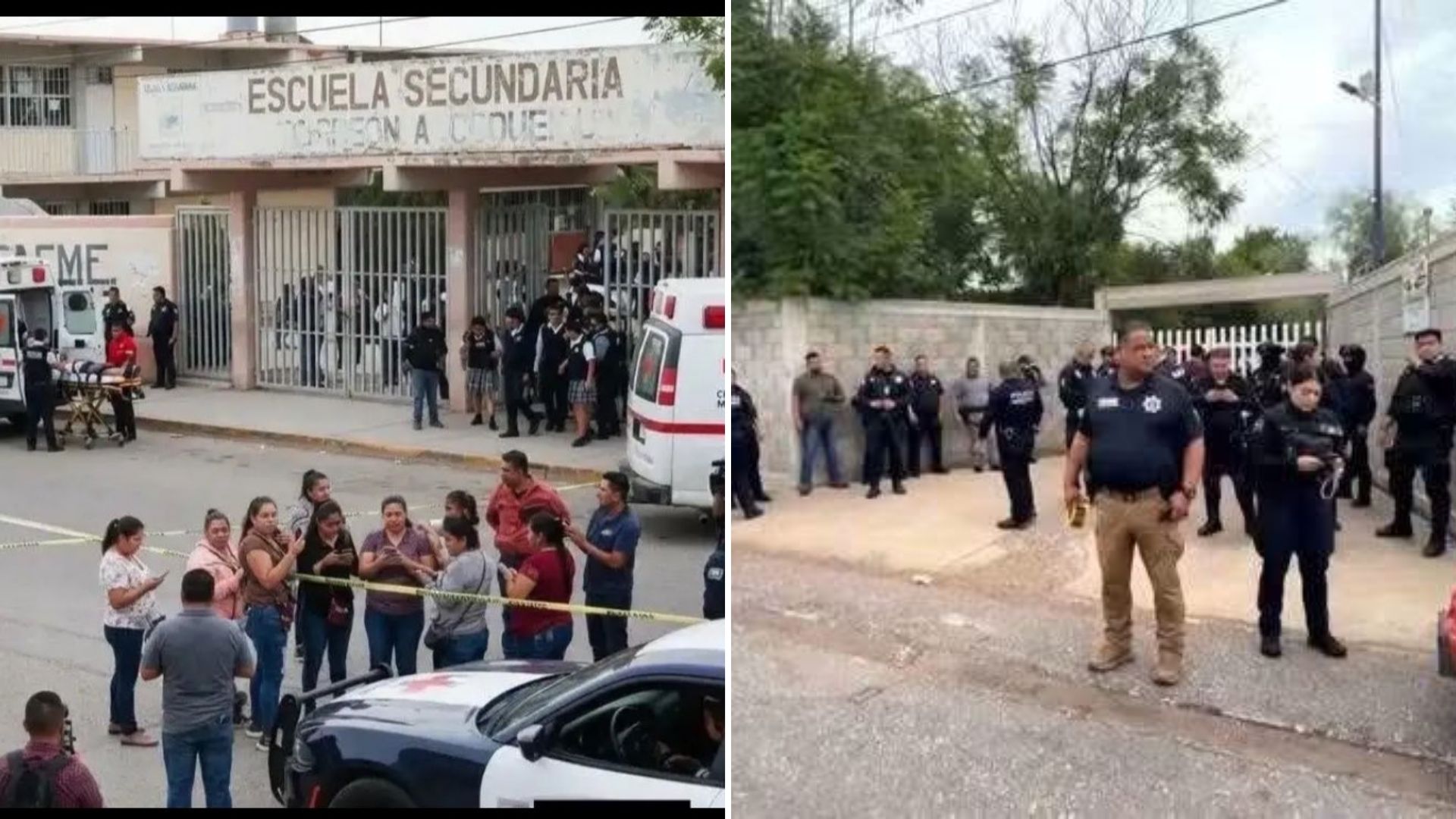 Dos jóvenes de 18 años atacan secundaria en Torreón / Capturas de X (@LuisCardenasMx)