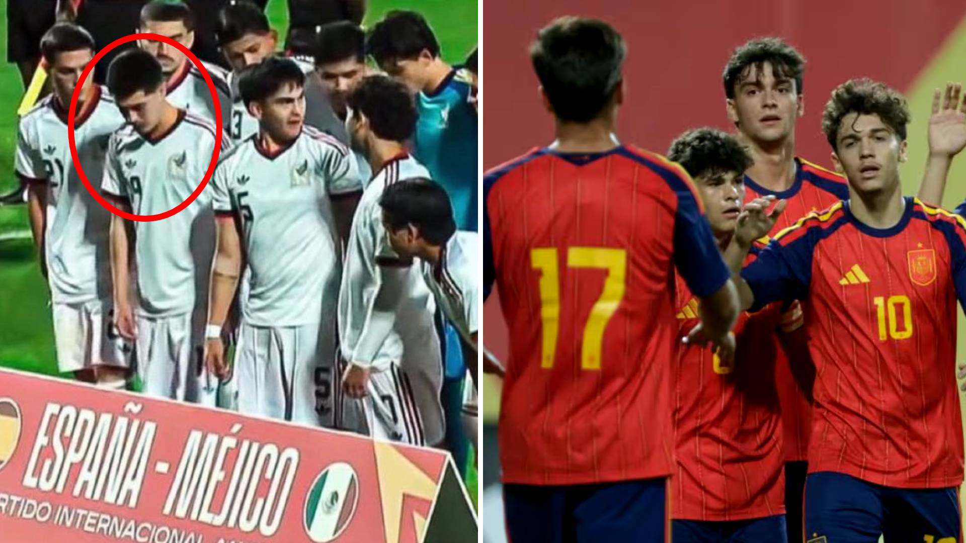 Partido amistoso entre España vs México Capturas X