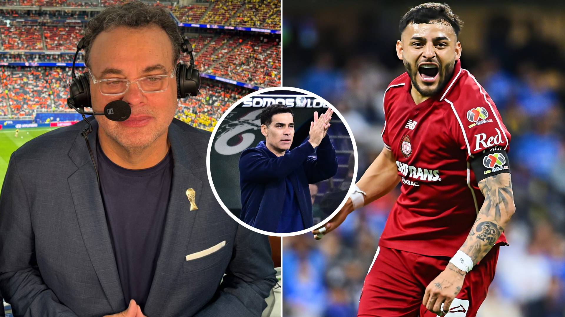 David Faitelson / Rafael Márquez / Alexis Vega MEXSPORT / Captura X